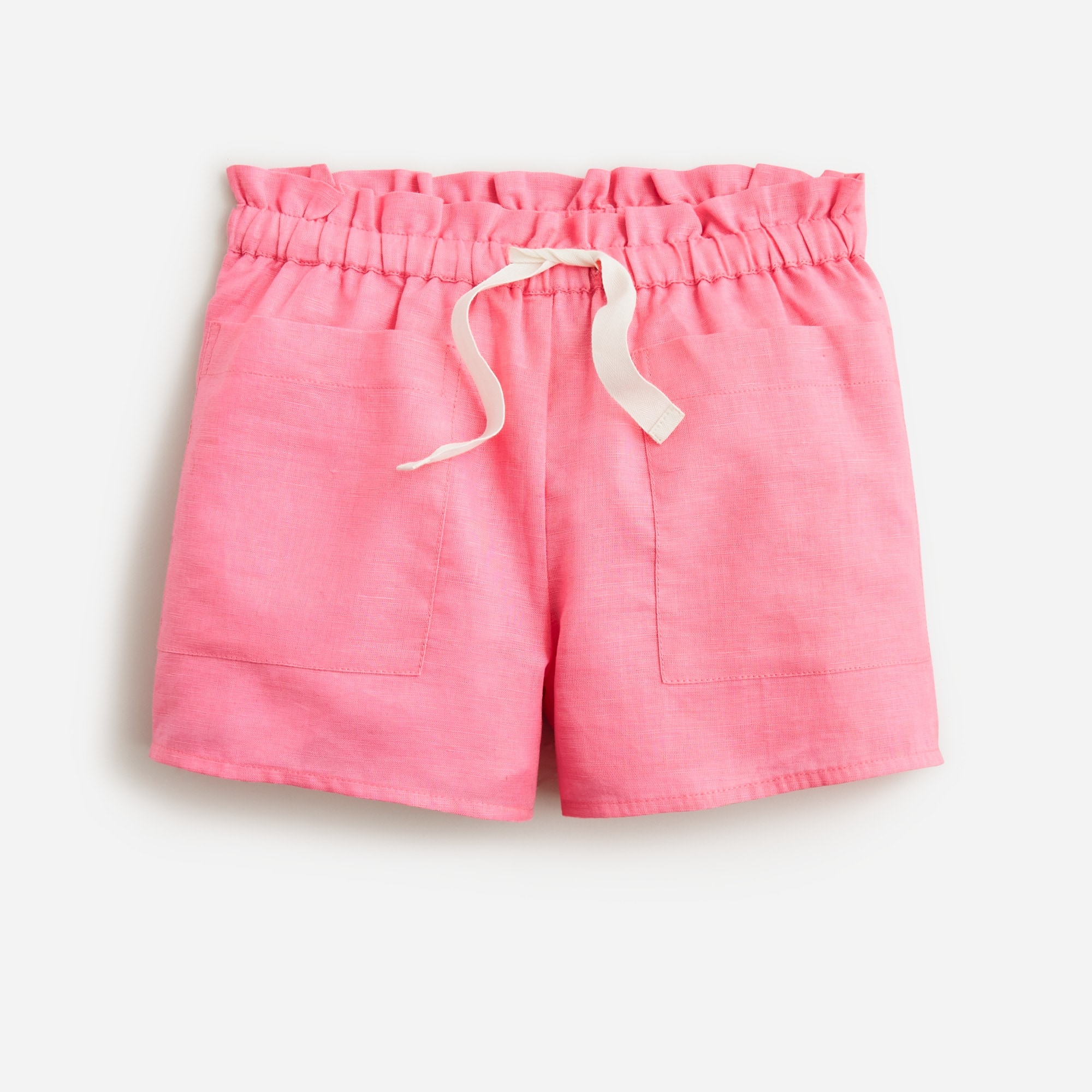 Girls' sidewalk short in linen blend