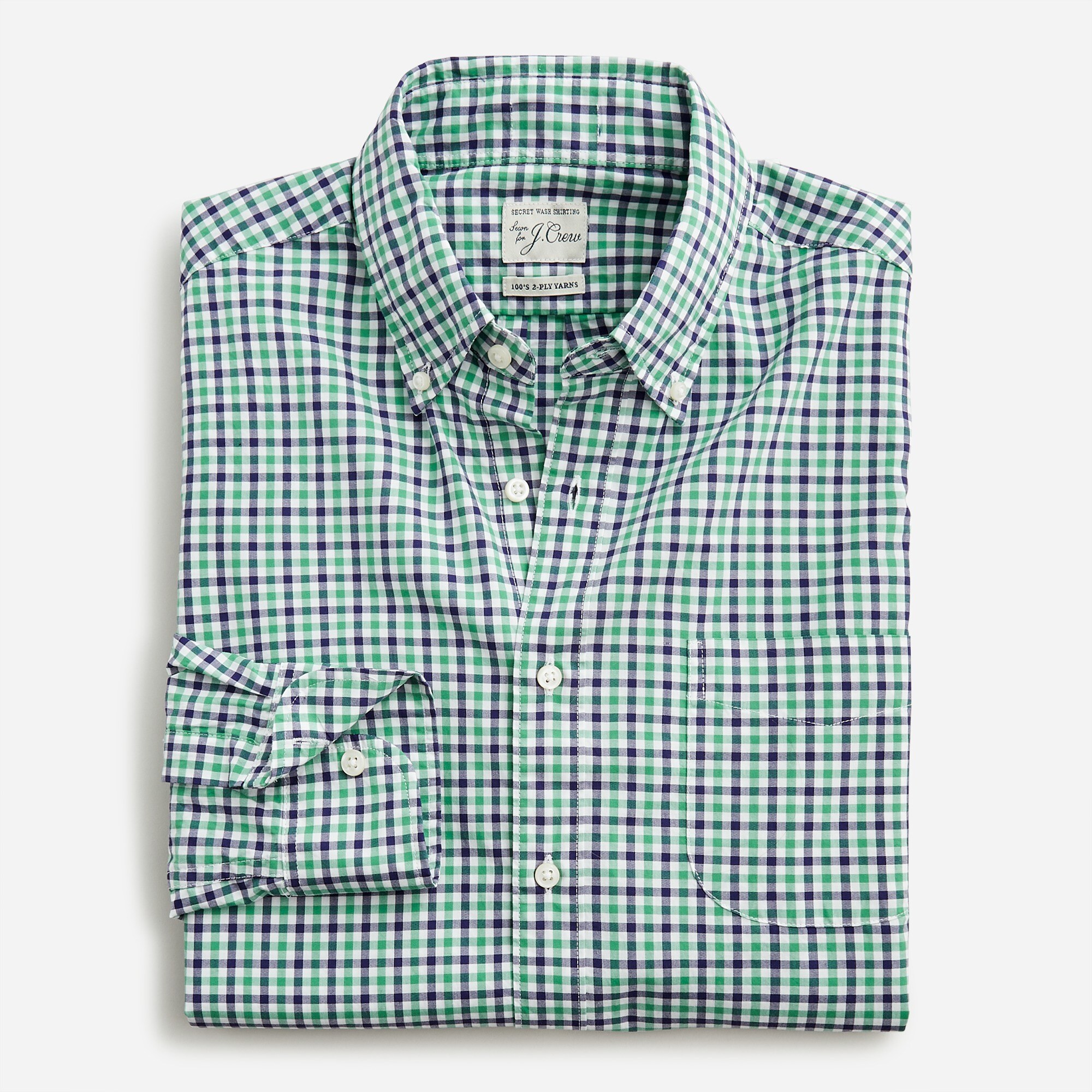 Slim Secret Wash cotton poplin shirt