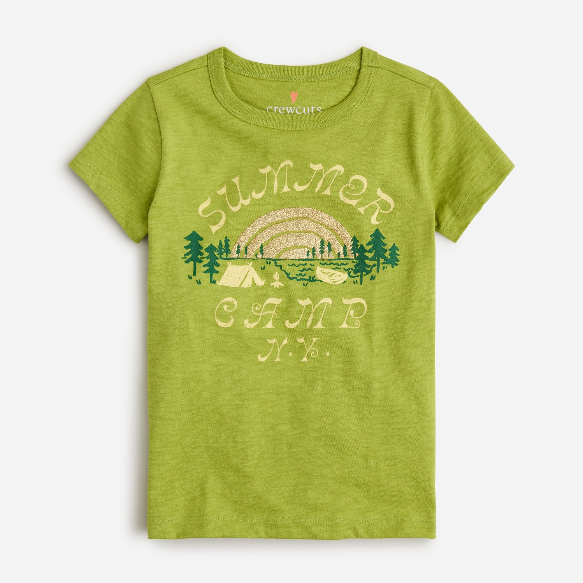 Girls short-sleeve "Summer camp" graphic T-shirt