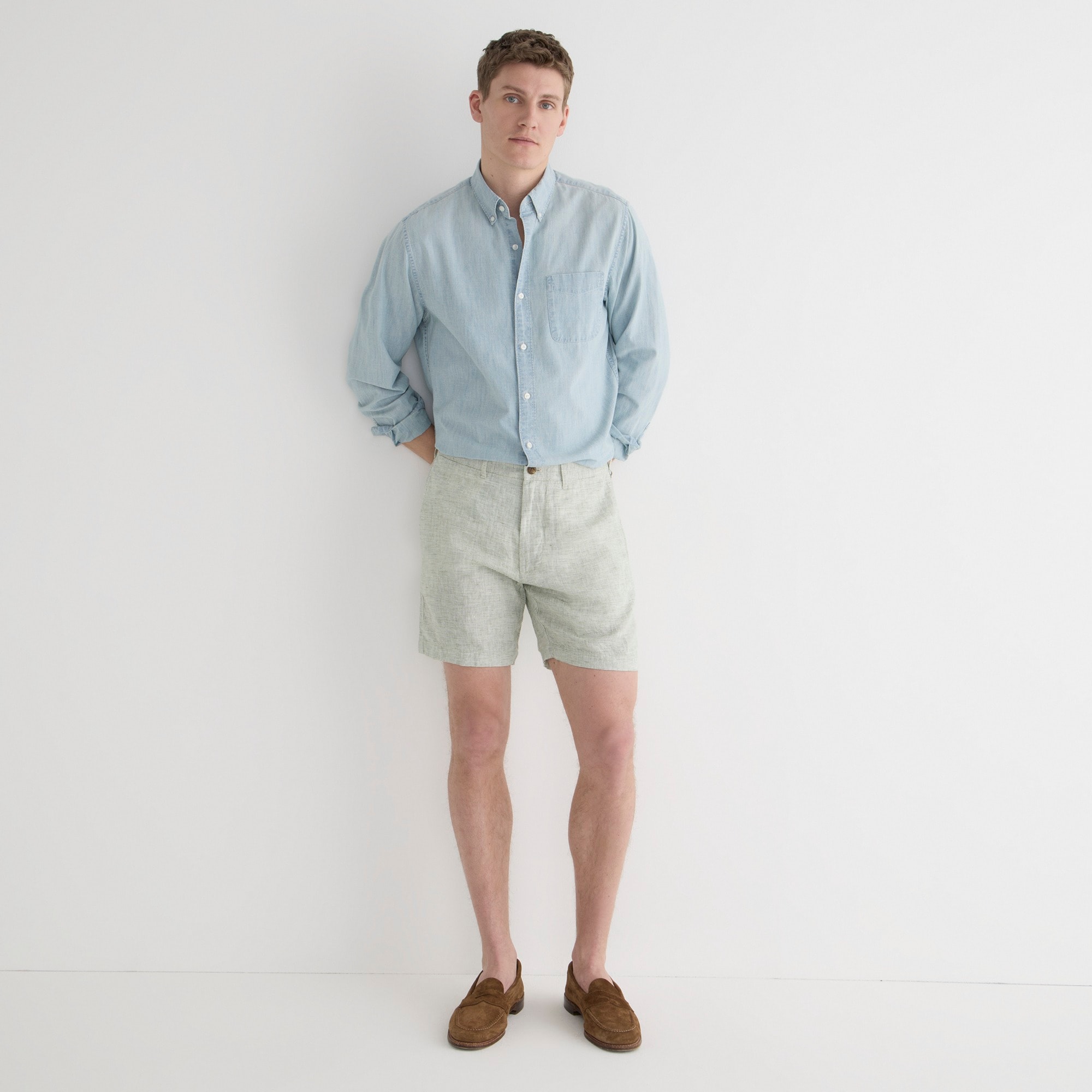 7" linen short