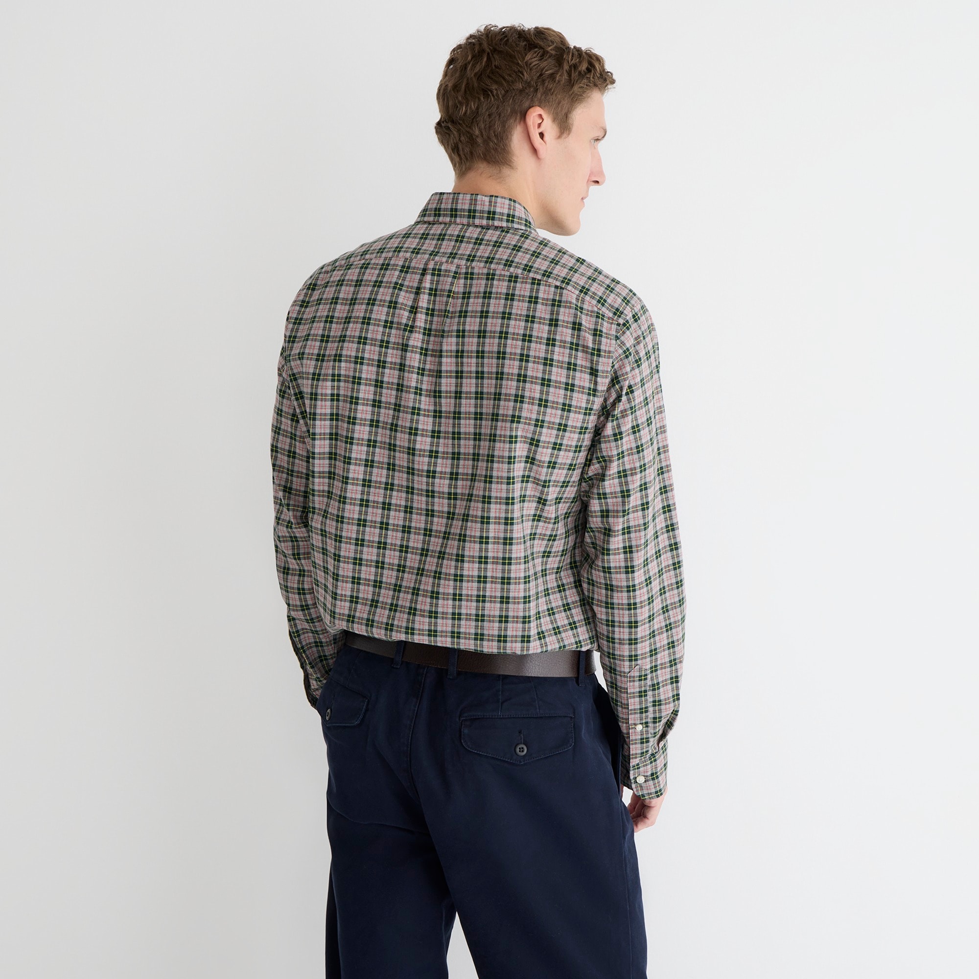 Slim Secret Wash organic cotton poplin shirt