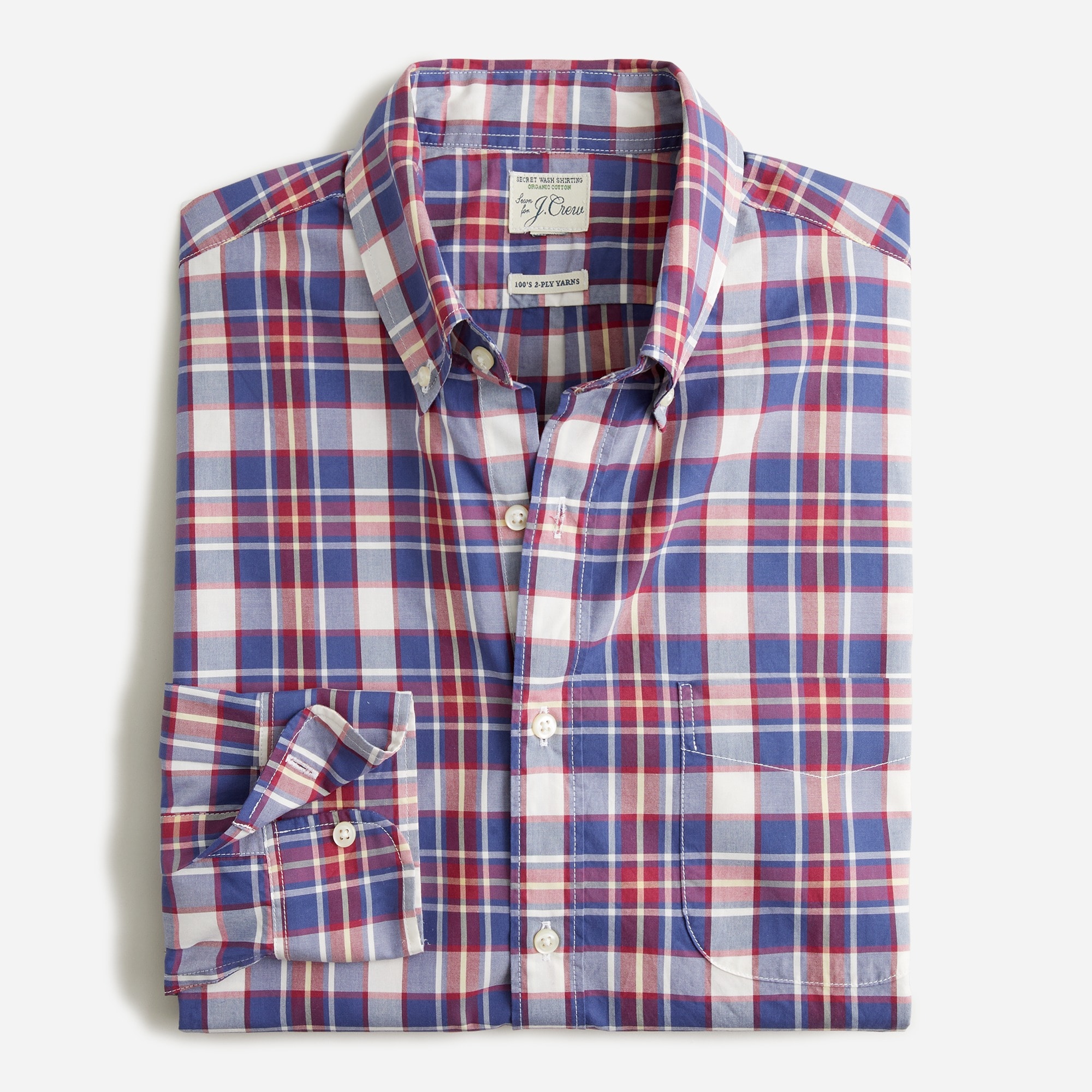 Secret Wash organic cotton poplin shirt