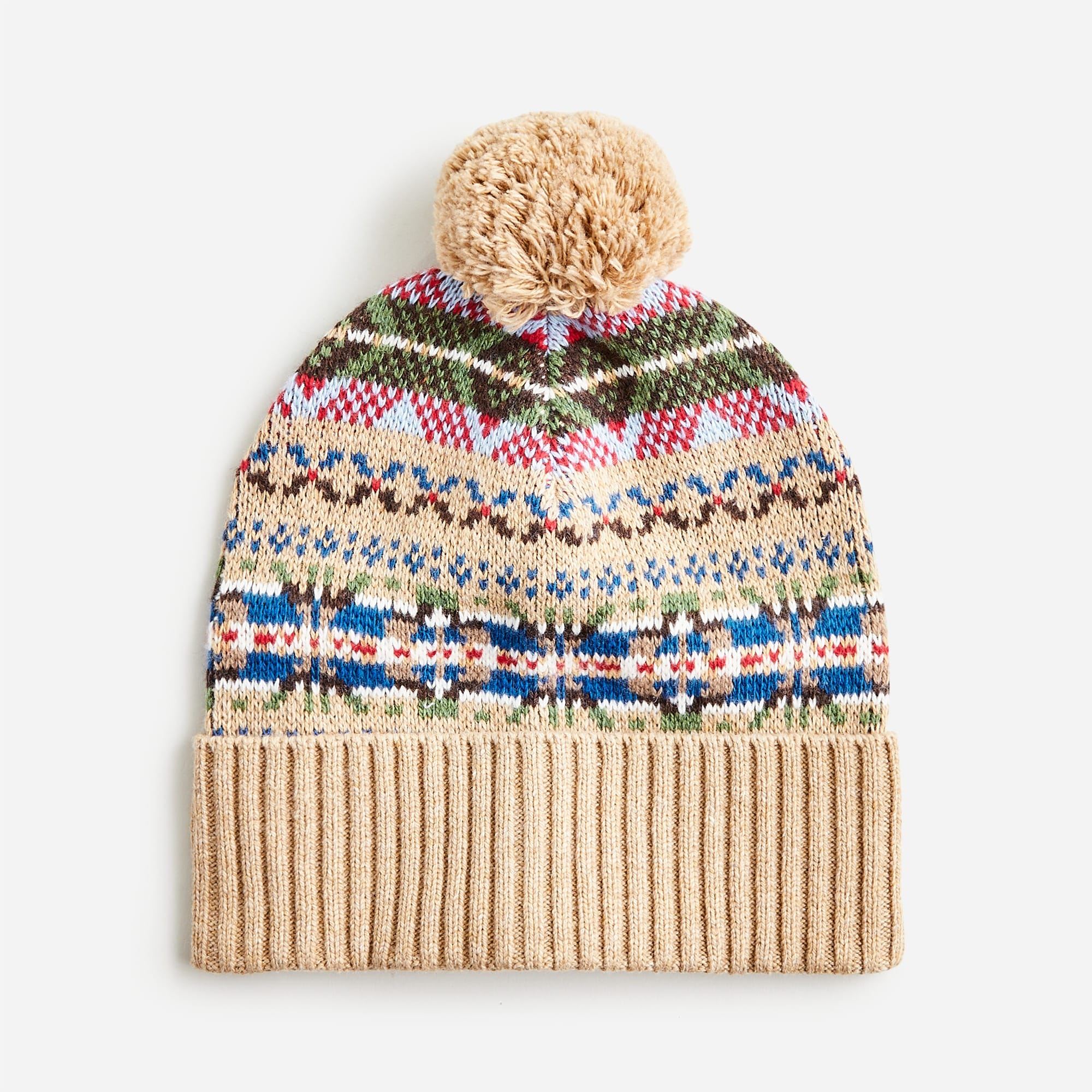 Kids' wool-blend Fair Isle beanie