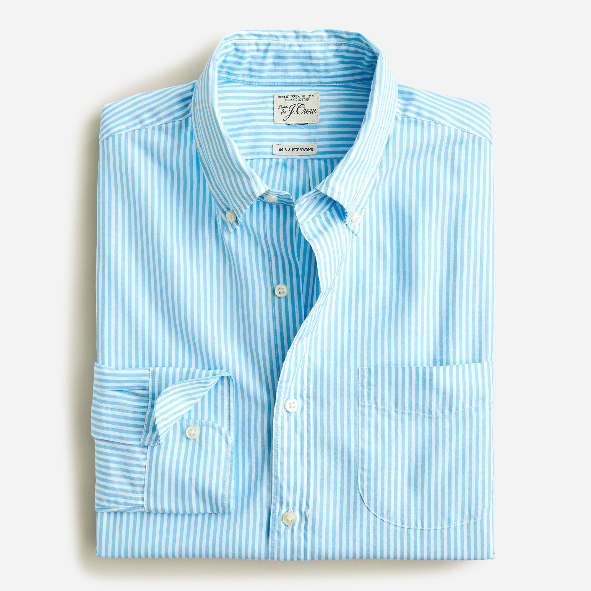 Tall Secret Wash organic cotton poplin shirt