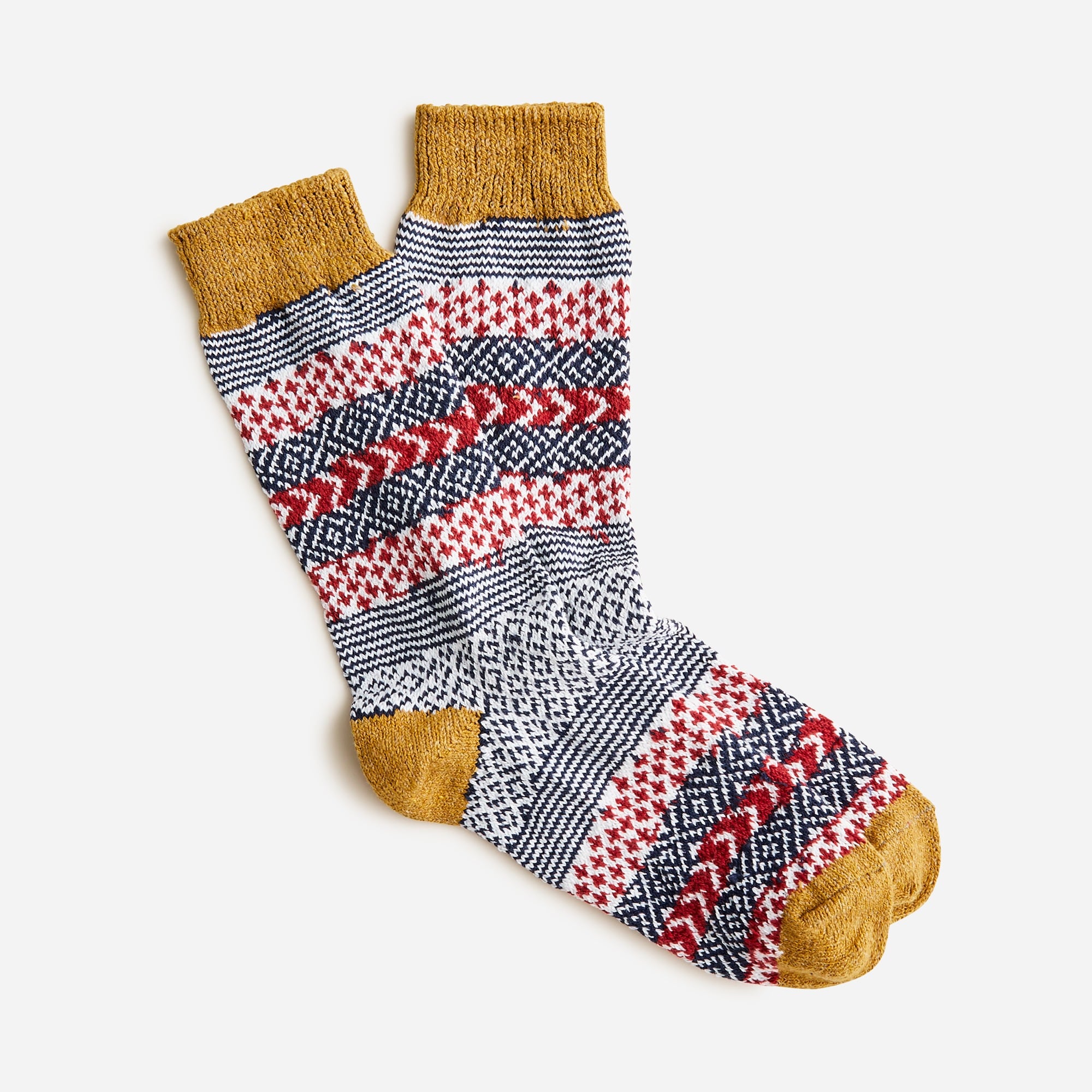 American Trench cotton Fair Isle socks