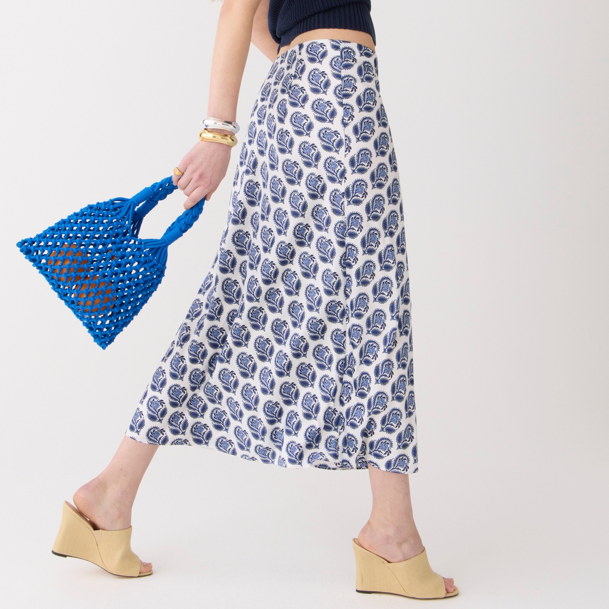 Small Cadiz hand-knotted rope tote