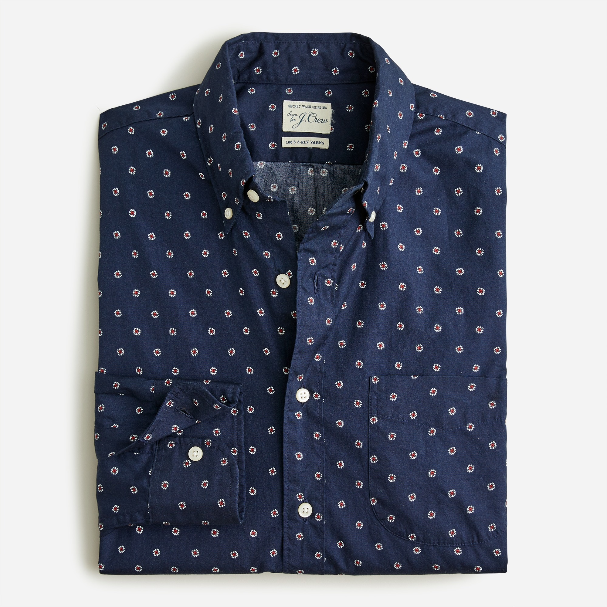 Secret Wash cotton poplin shirt