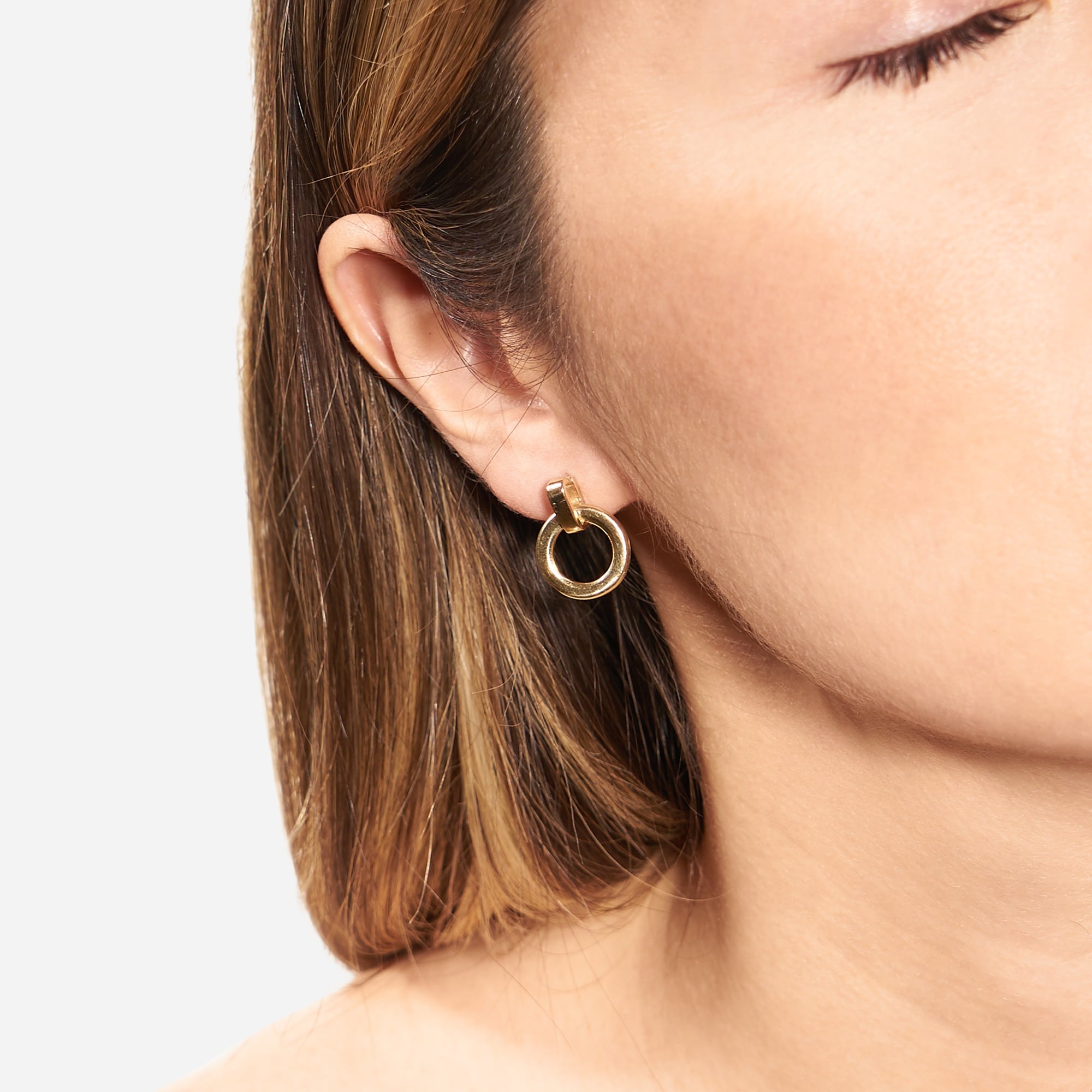 Odette New York Beau hoop earrings in brass