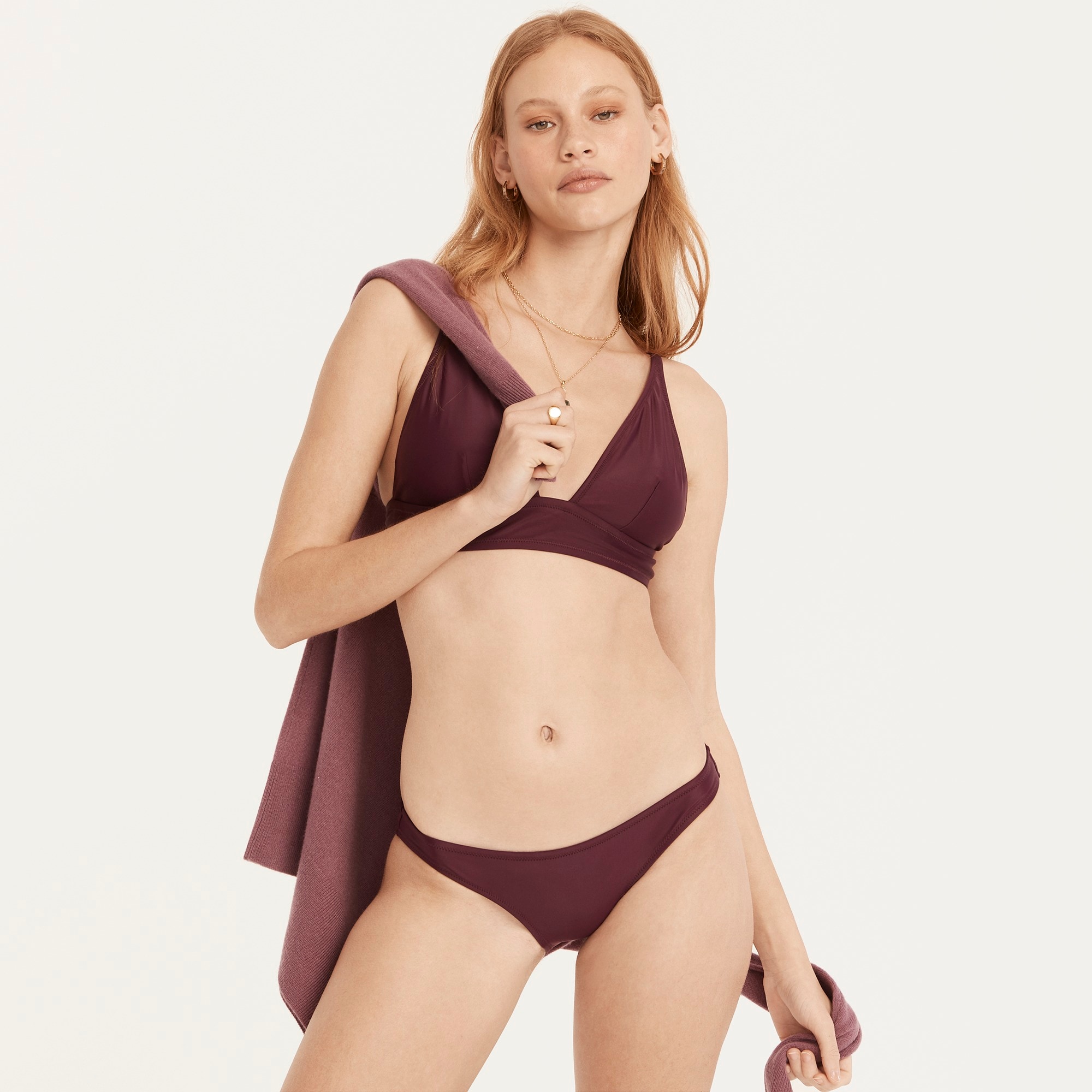 Plunge bikini top