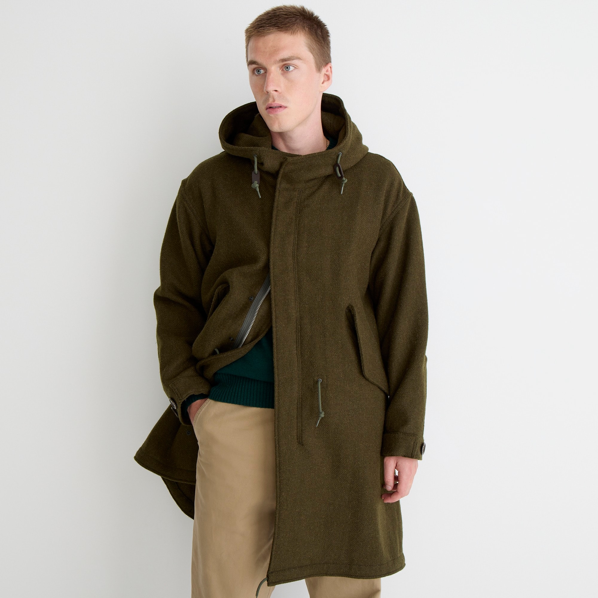 BEAMS PLUS X J.Crew mil coat in Harris Tweed cloth