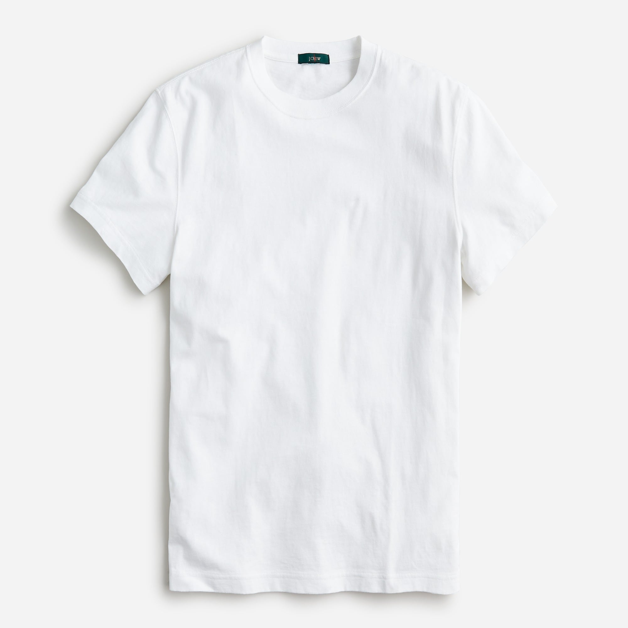 Relaxed premium-weight cotton no-pocket T-shirt