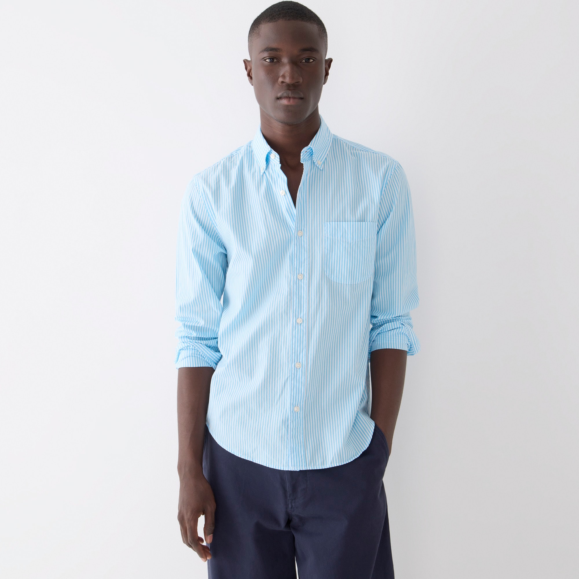 Secret Wash cotton poplin shirt
