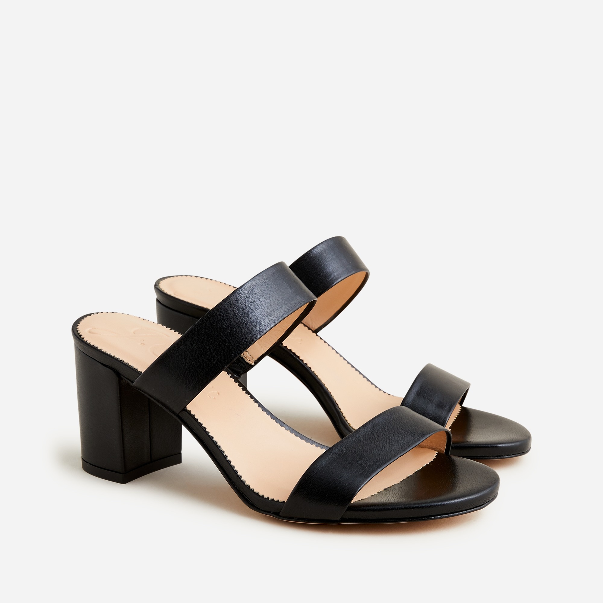 Lucie double-strap block-heel sandals