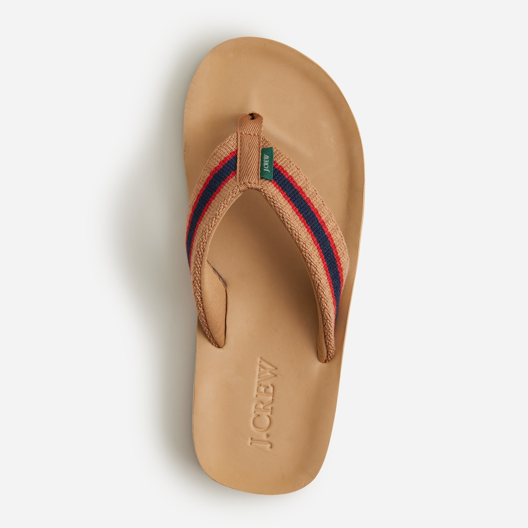 Striped flip-flops