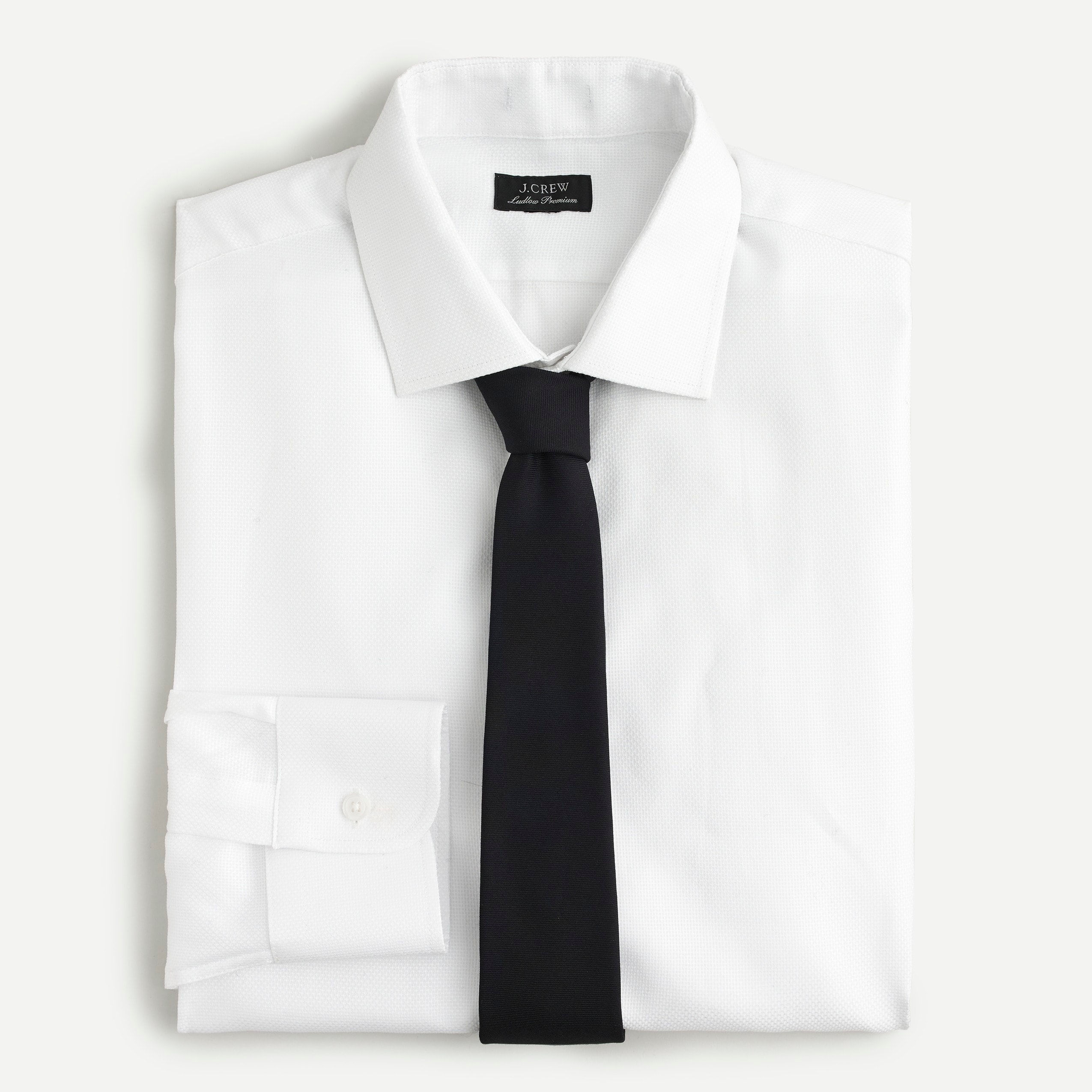 American wool tie in black