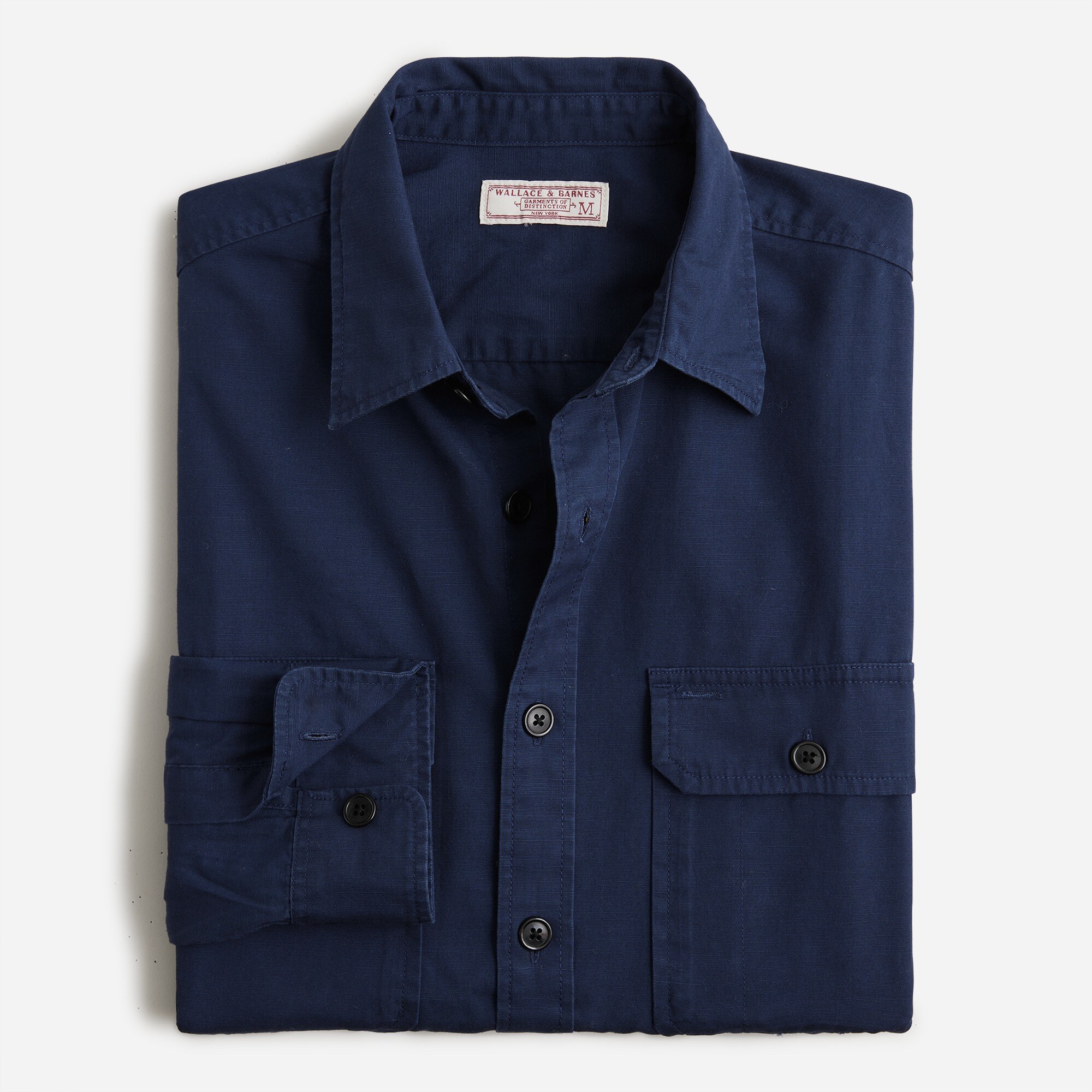 Wallace & Barnes slub poplin military shirt