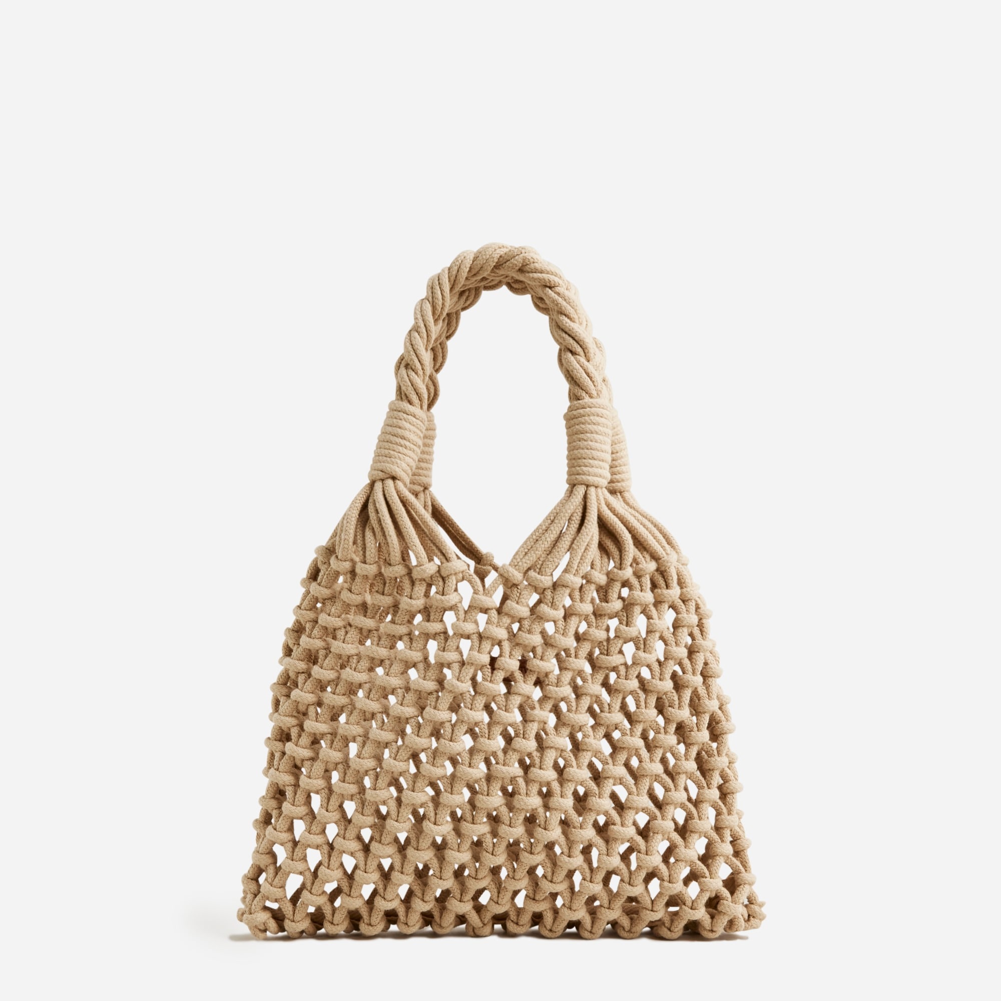 Small Cadiz hand-knotted rope tote