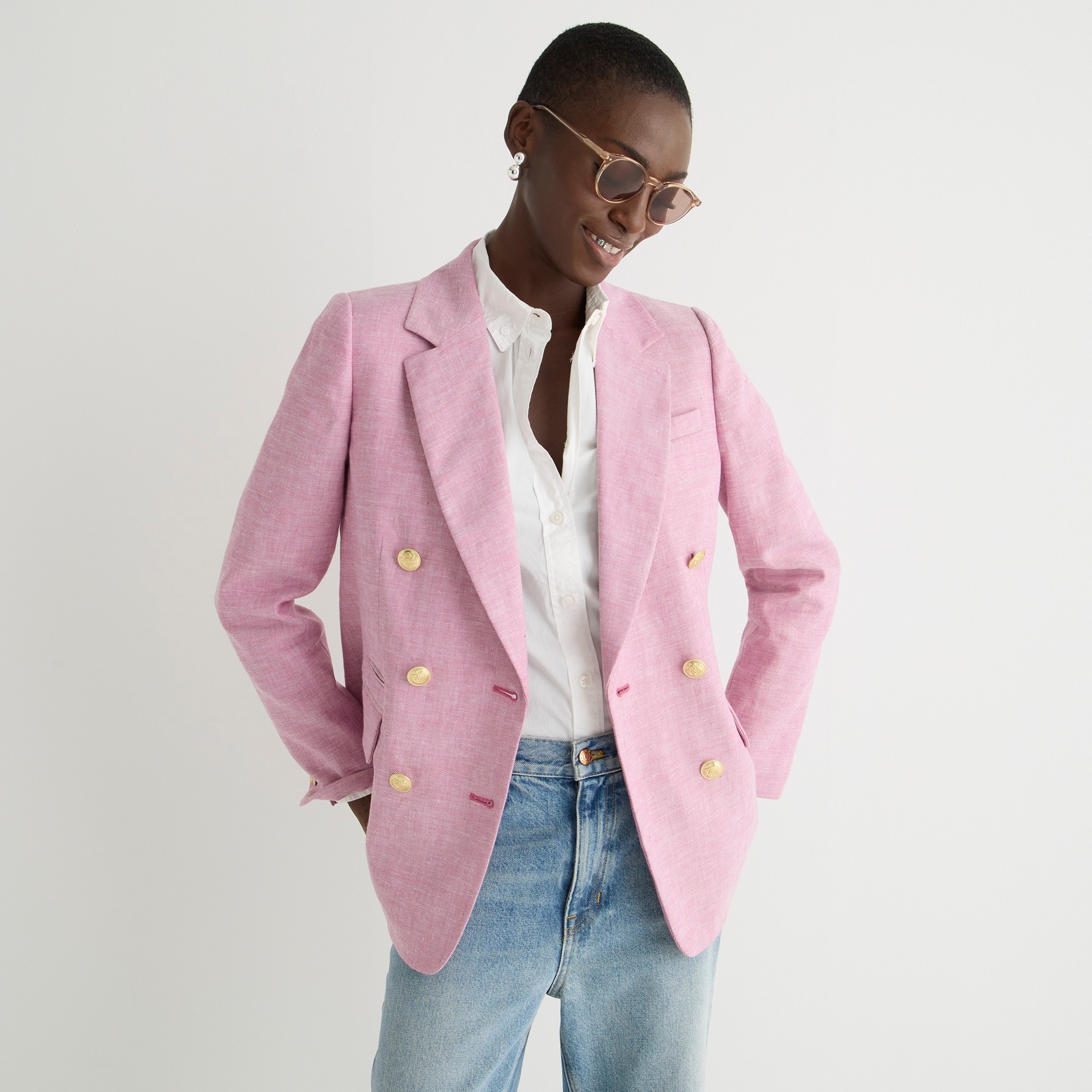 Bristol blazer in stretch linen blend