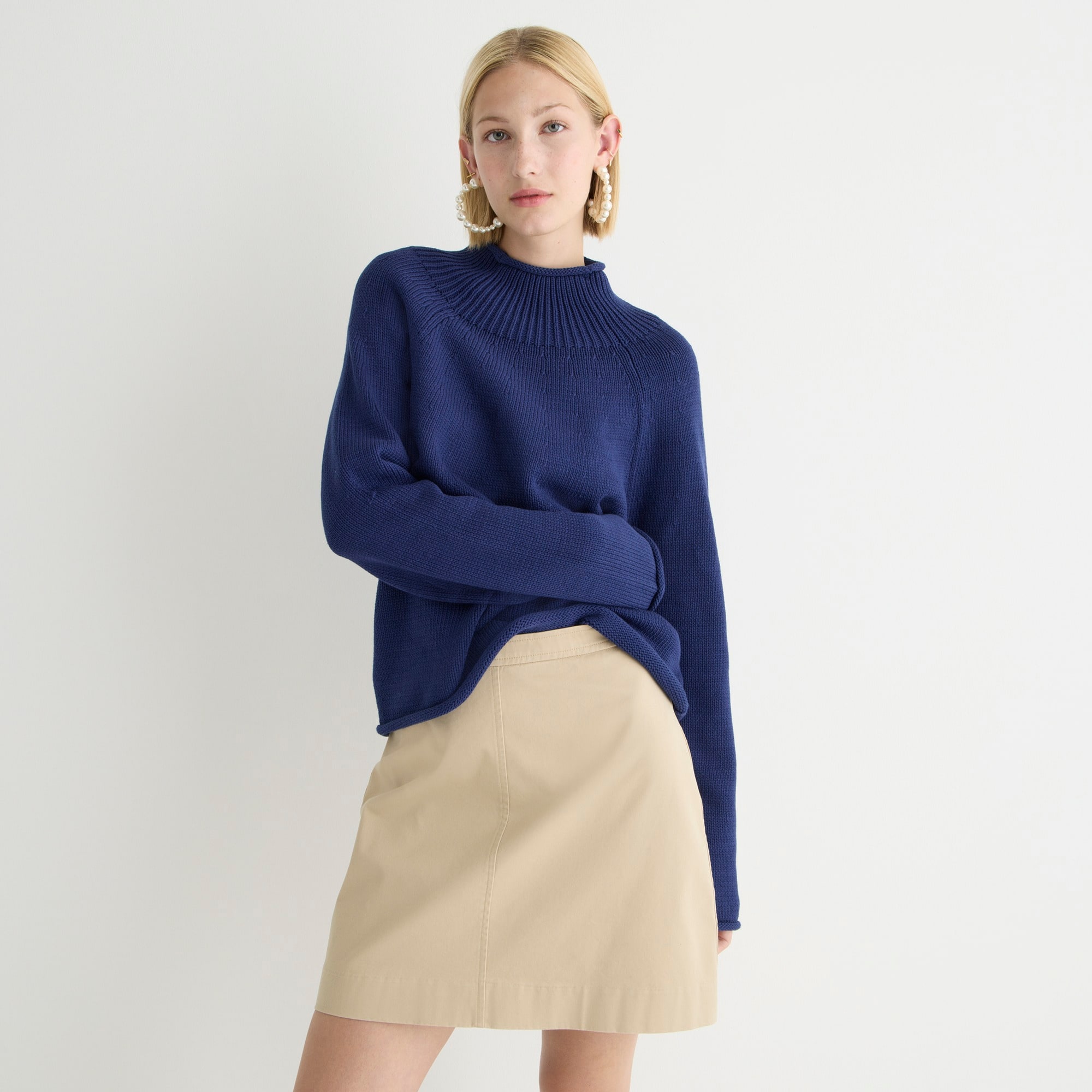 Cotton-blend Rollneck™ sweater