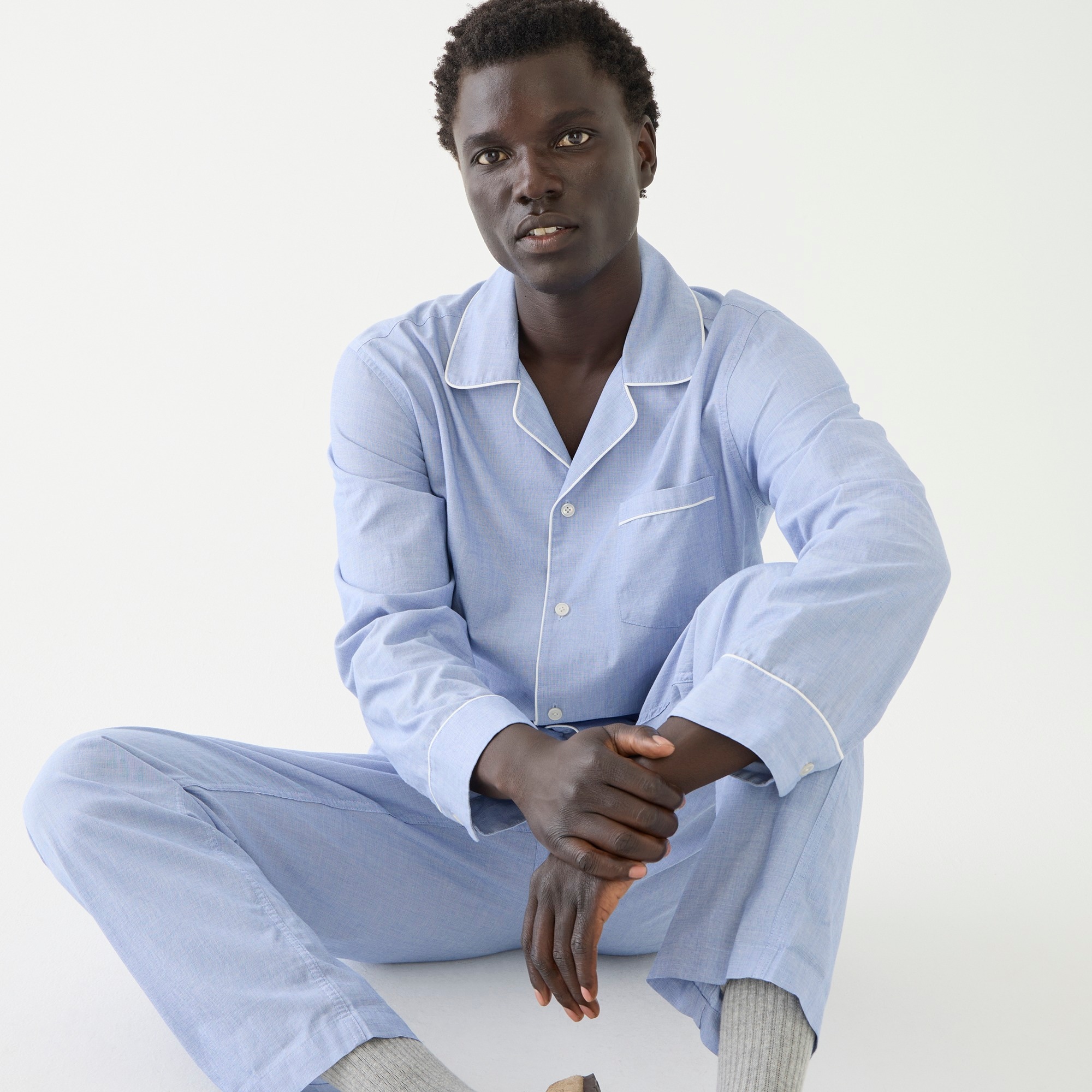 Pajama set in cotton poplin