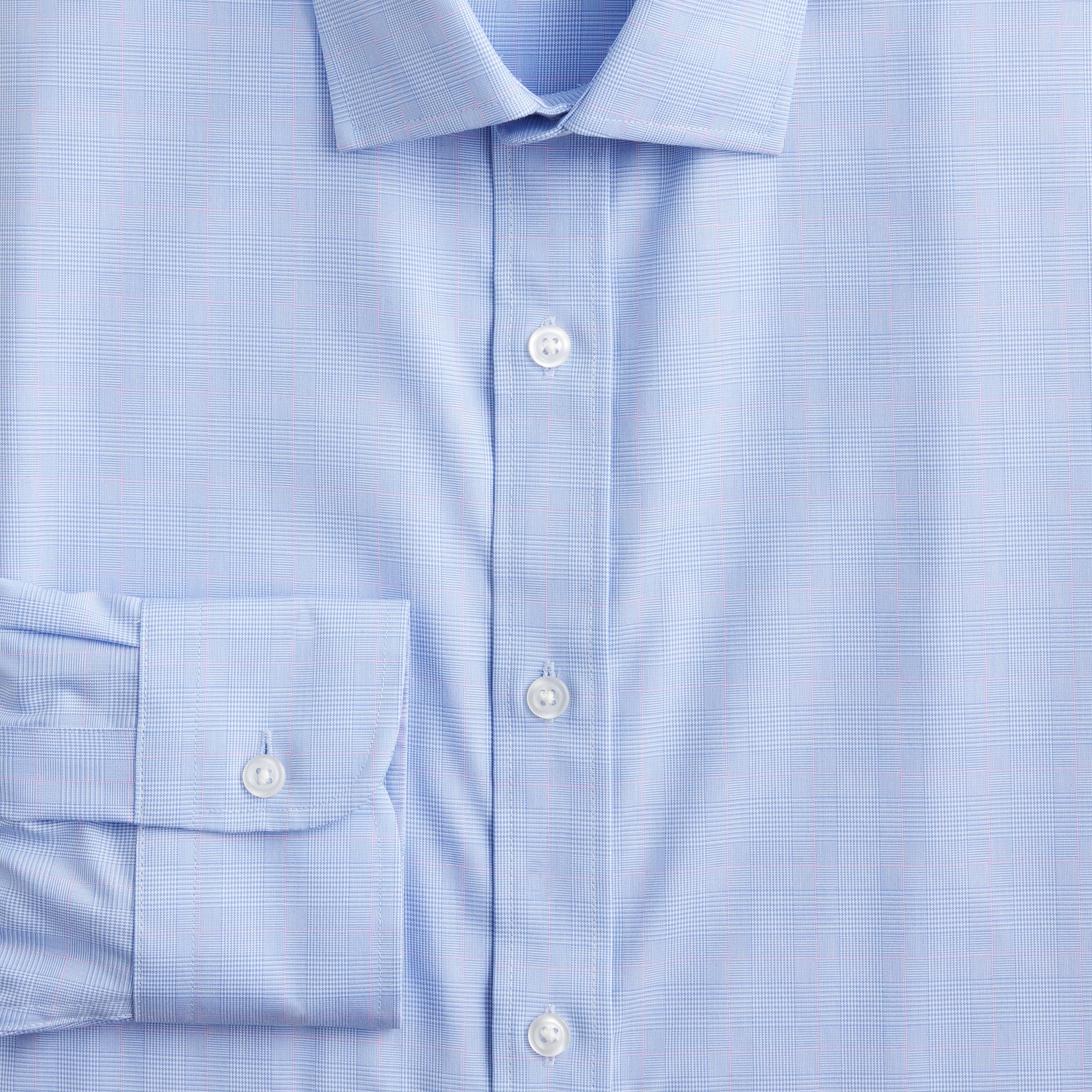 Bowery wrinkle-free stretch cotton shirt with spread collar