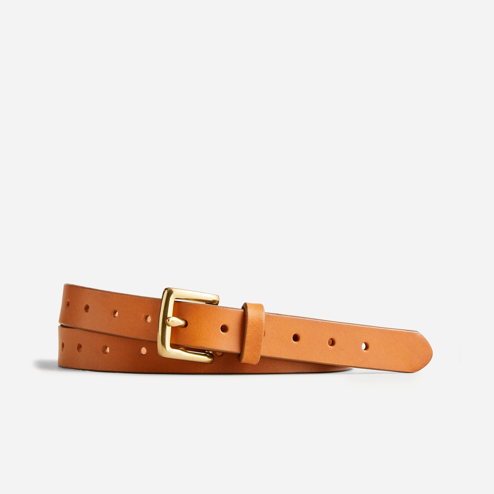 Perforated Italian leather belt