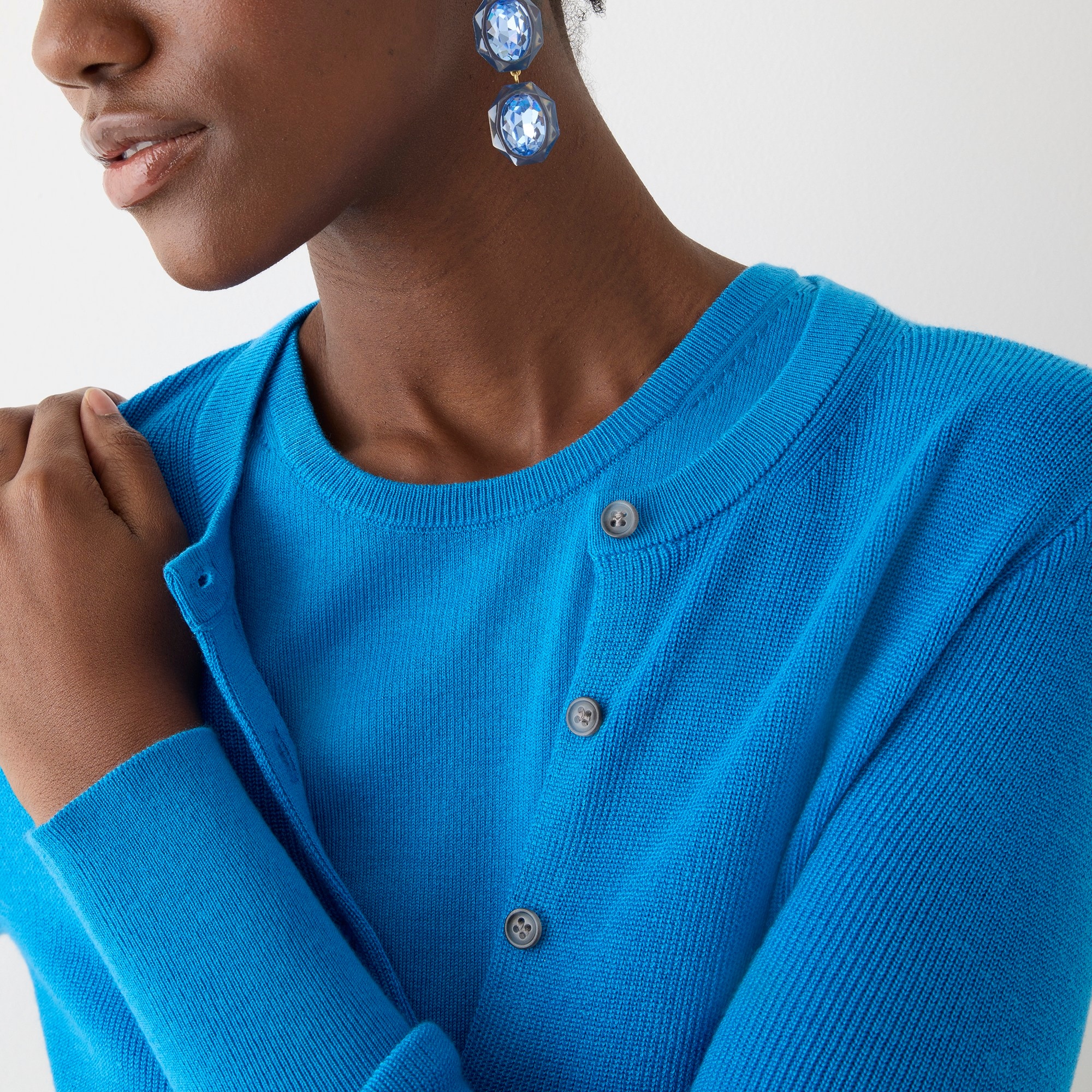 New ribbed Jackie cardigan sweater