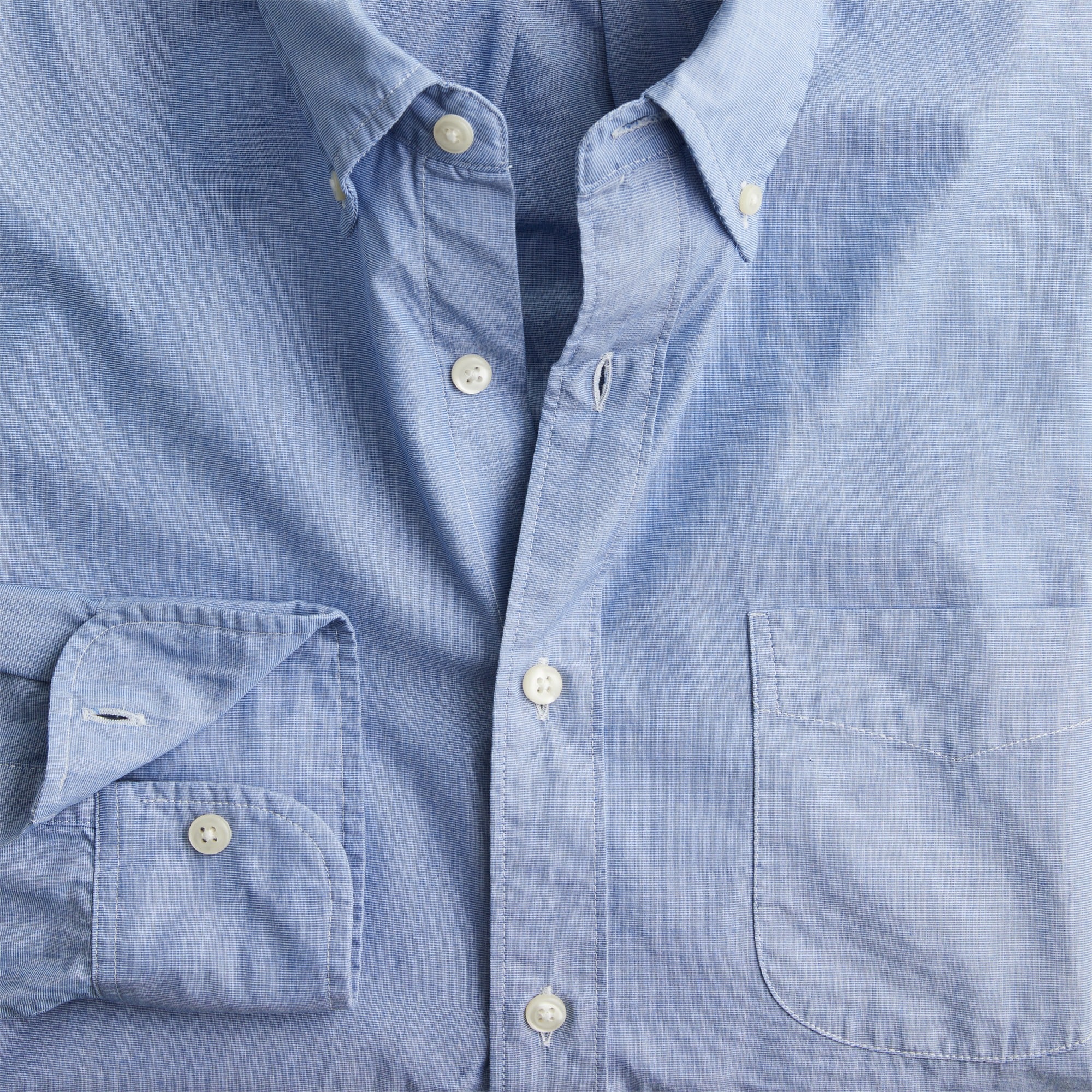 Slim Secret Wash organic cotton poplin shirt