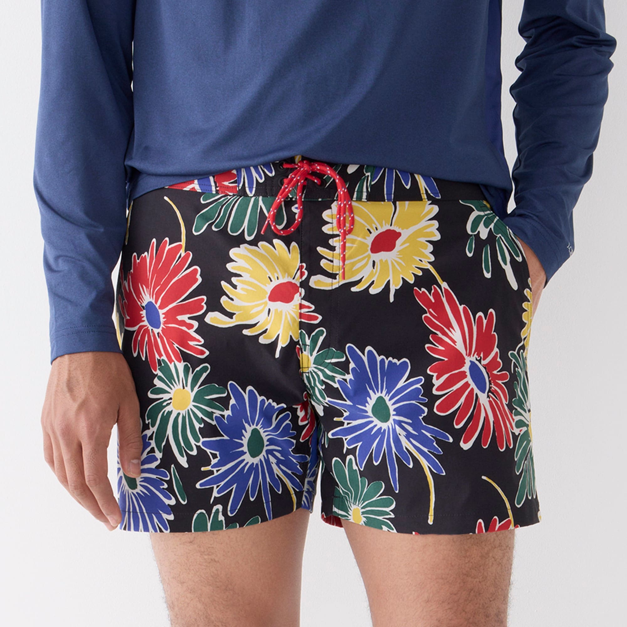 5" breaker board short in floral print with ECONYL® nylon