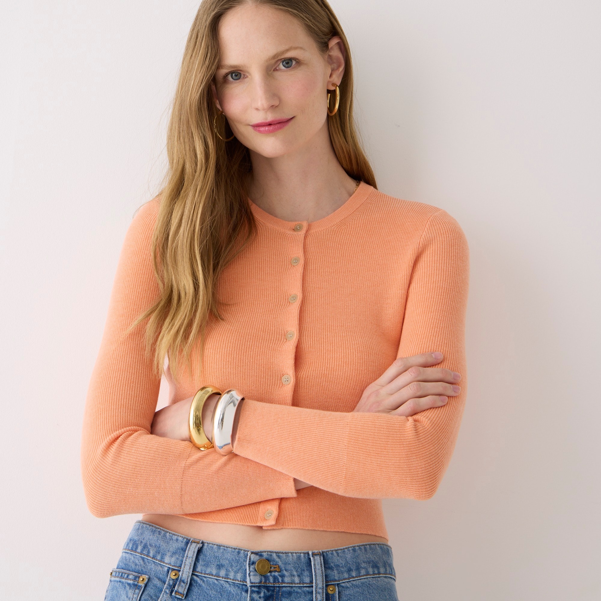 New ribbed Jackie cardigan sweater