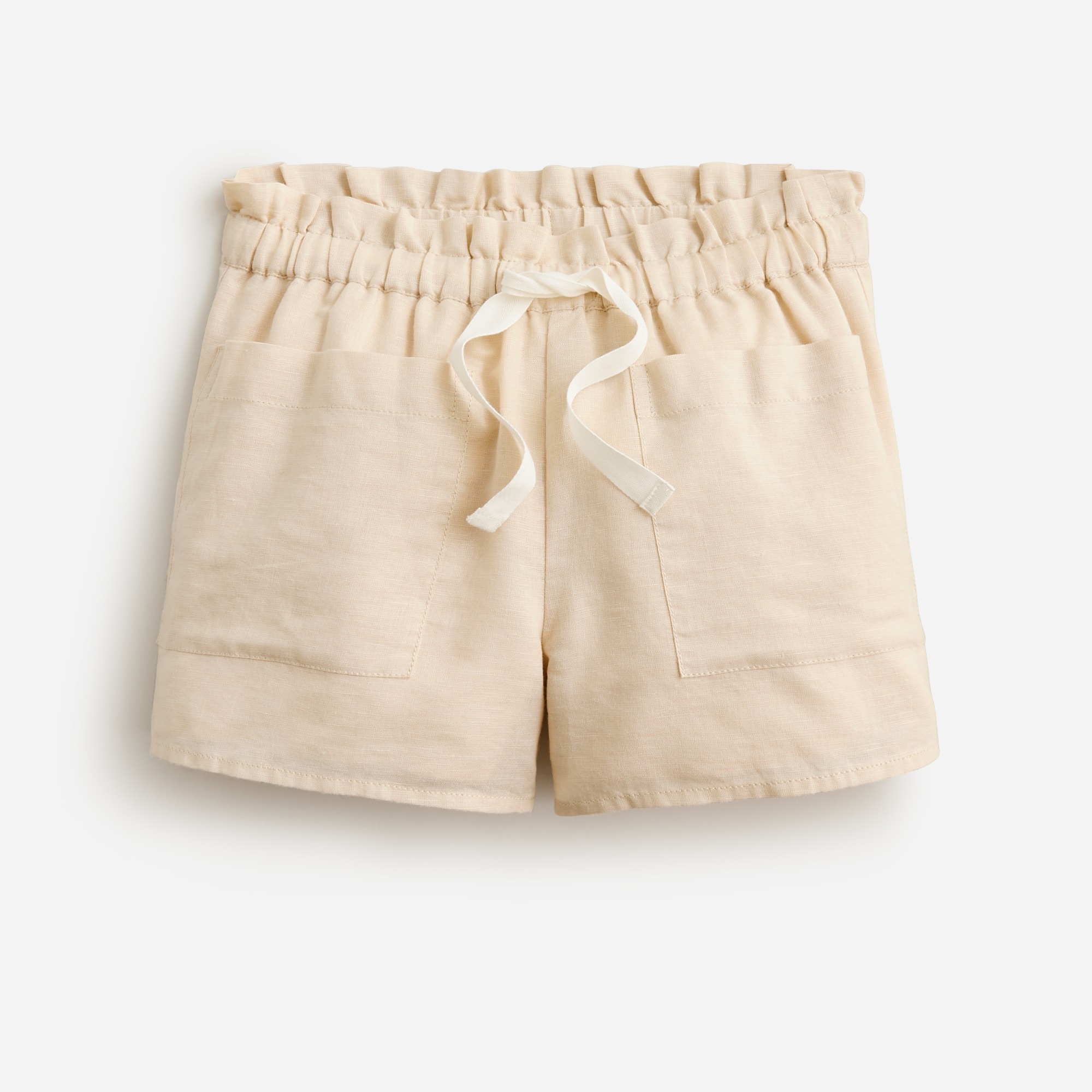 Girls' sidewalk short in linen blend