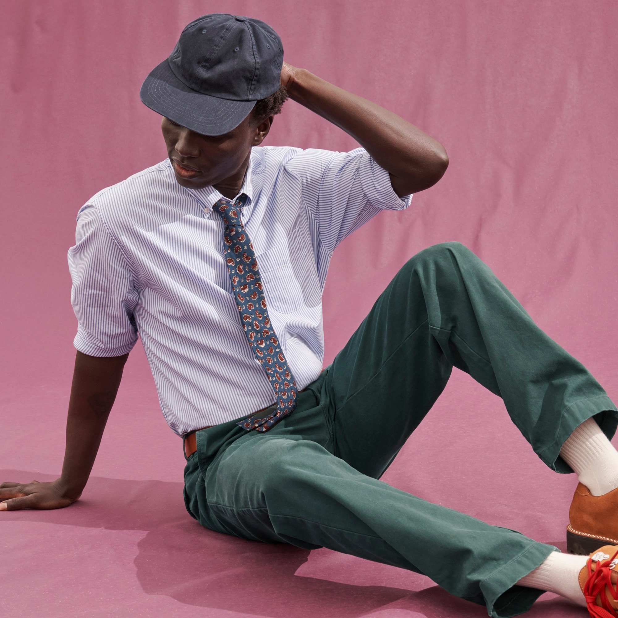 Made-in-the-USA garment-dyed twill baseball cap