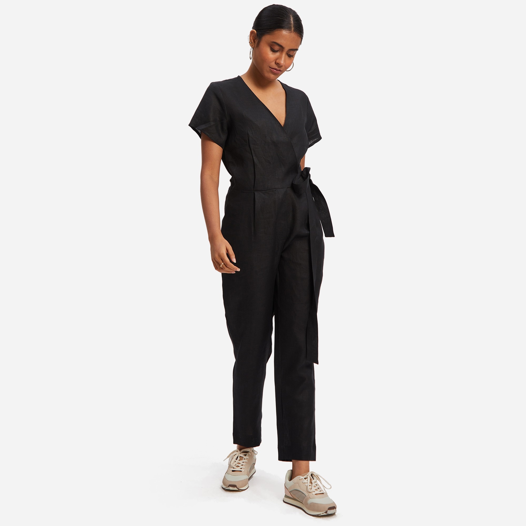 REISTOR cropped wrap jumpsuit