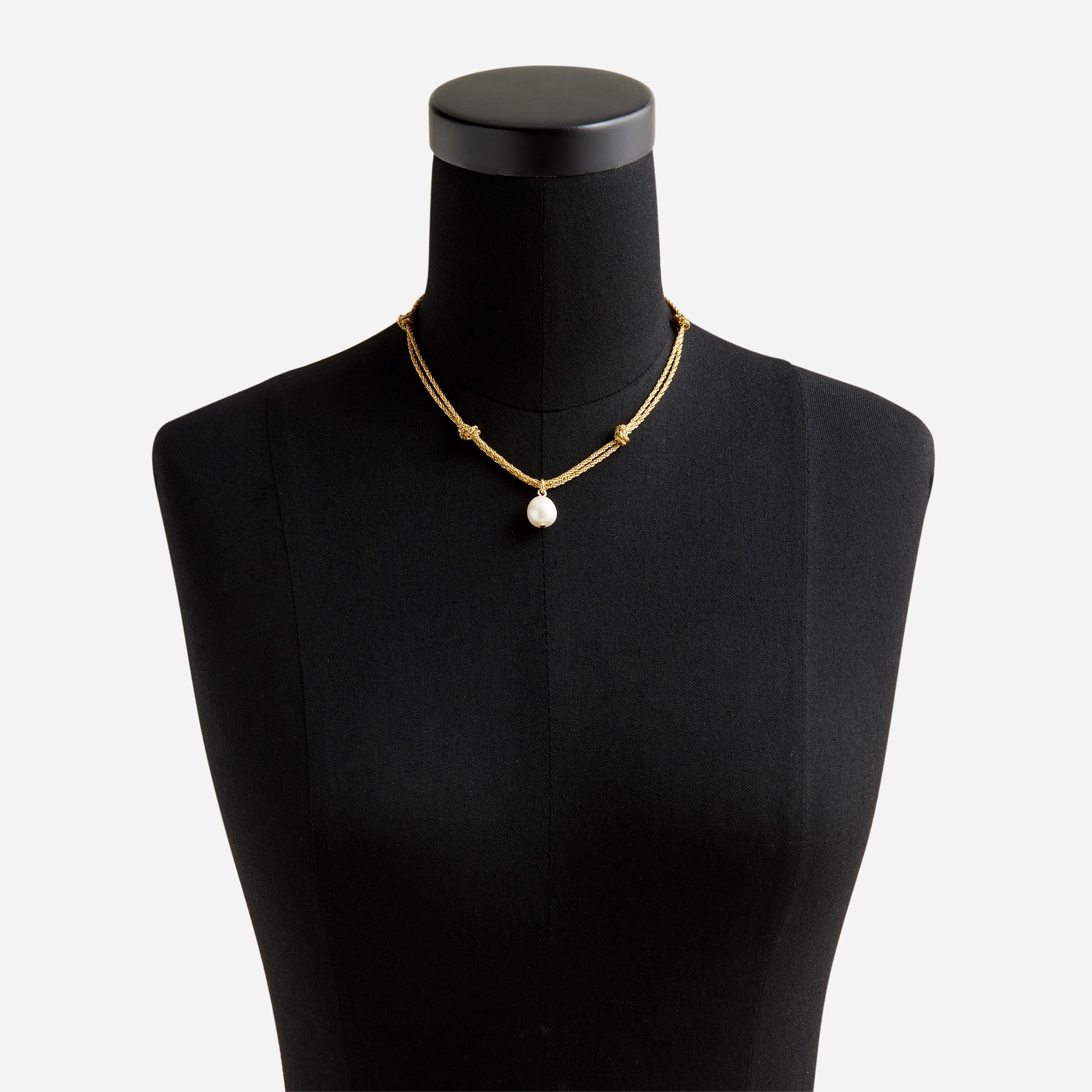 Freshwater pearl knot necklace