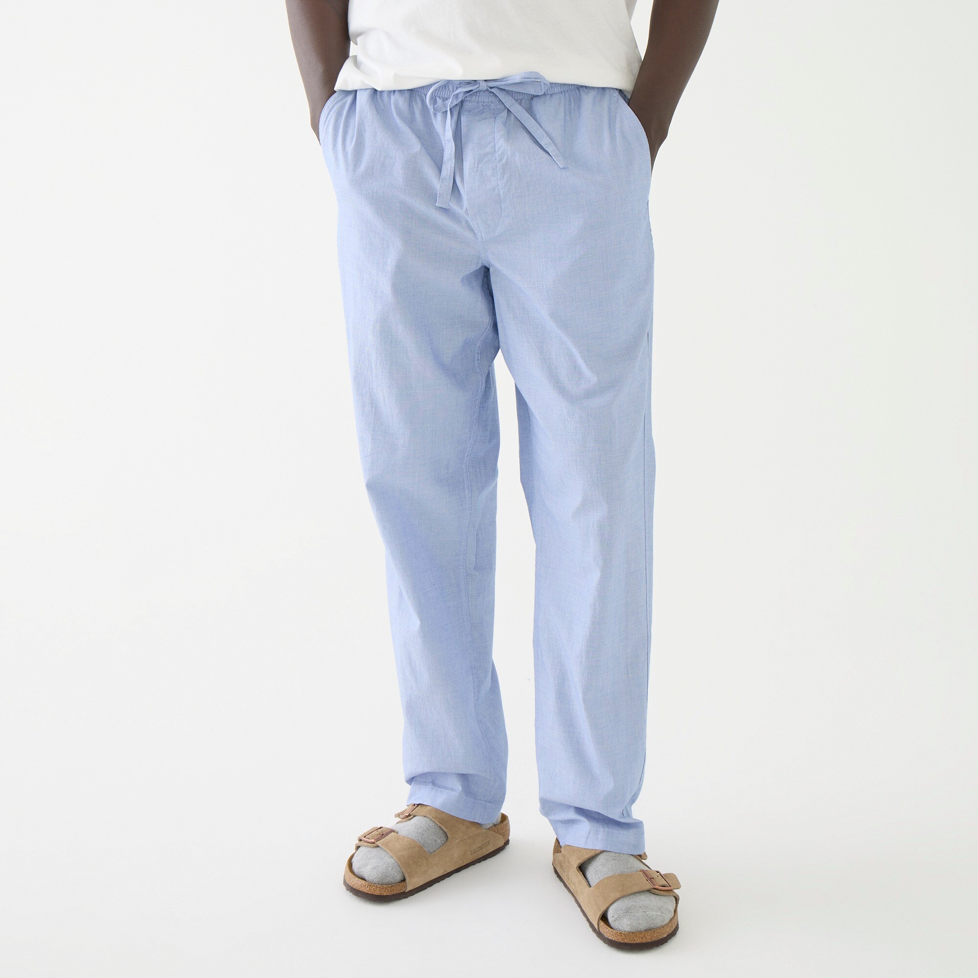 Pajama pant in cotton poplin