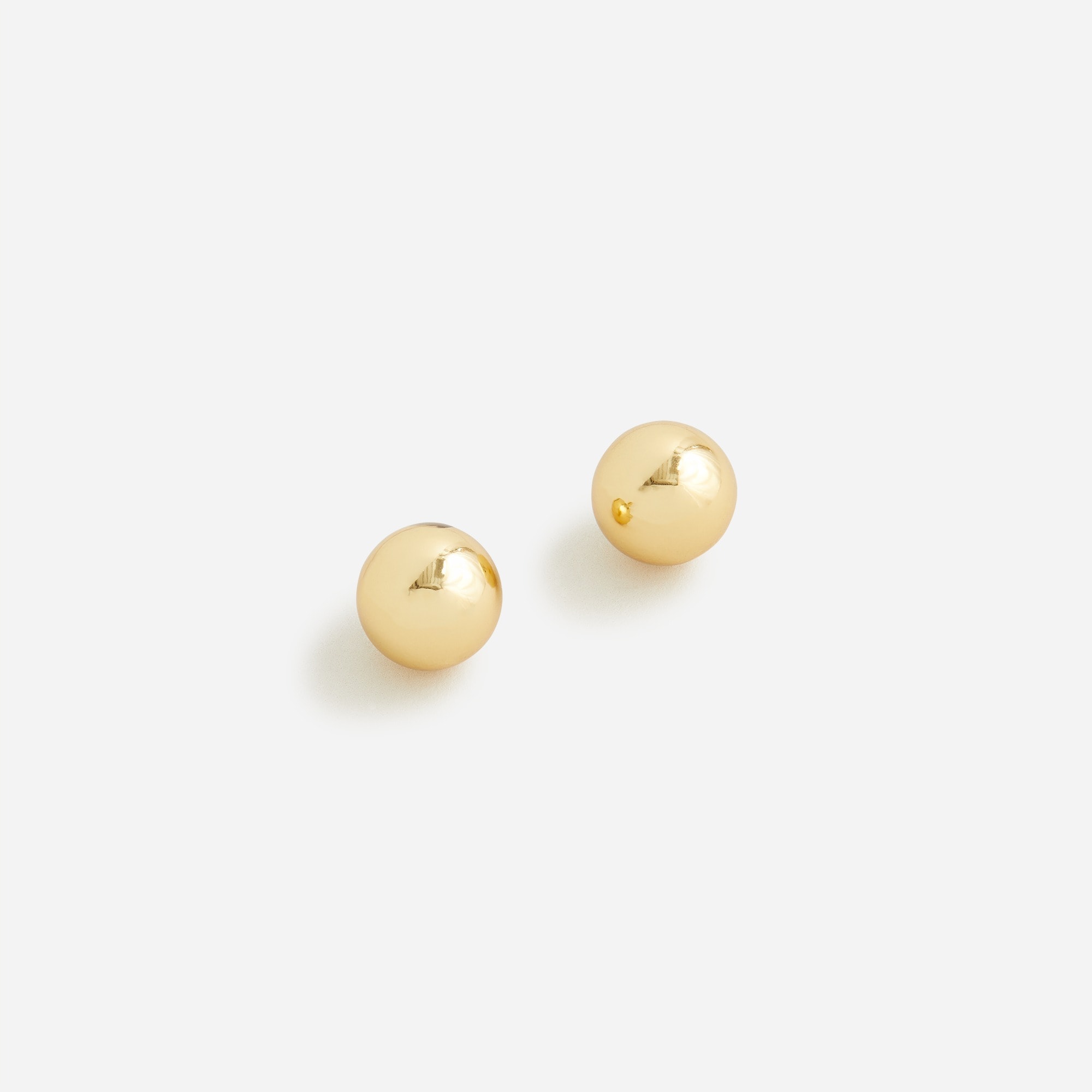 Dainty gold-plated ball stud earrings