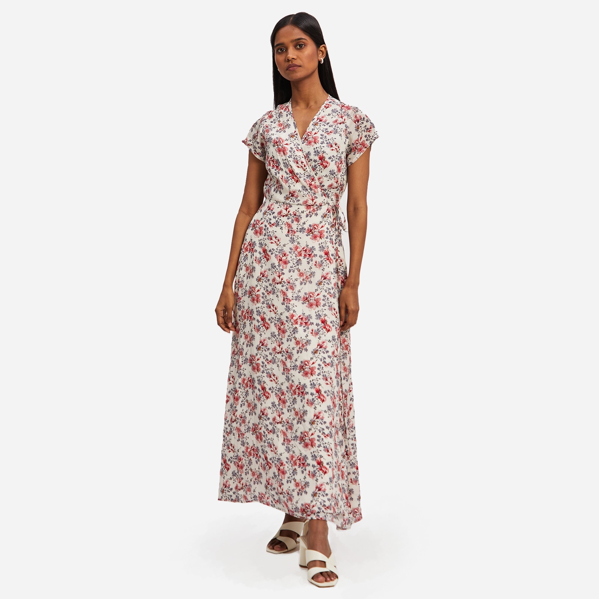 REISTOR wrap maxi dress