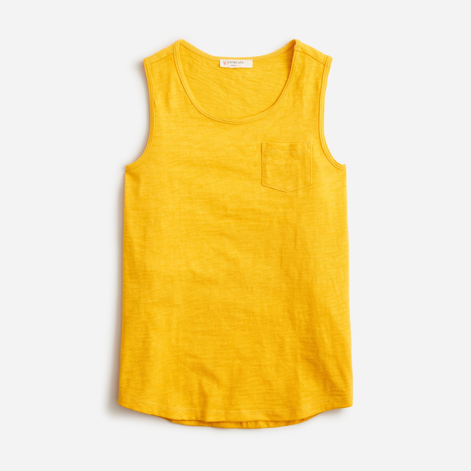 Girls' solid pocket tank top