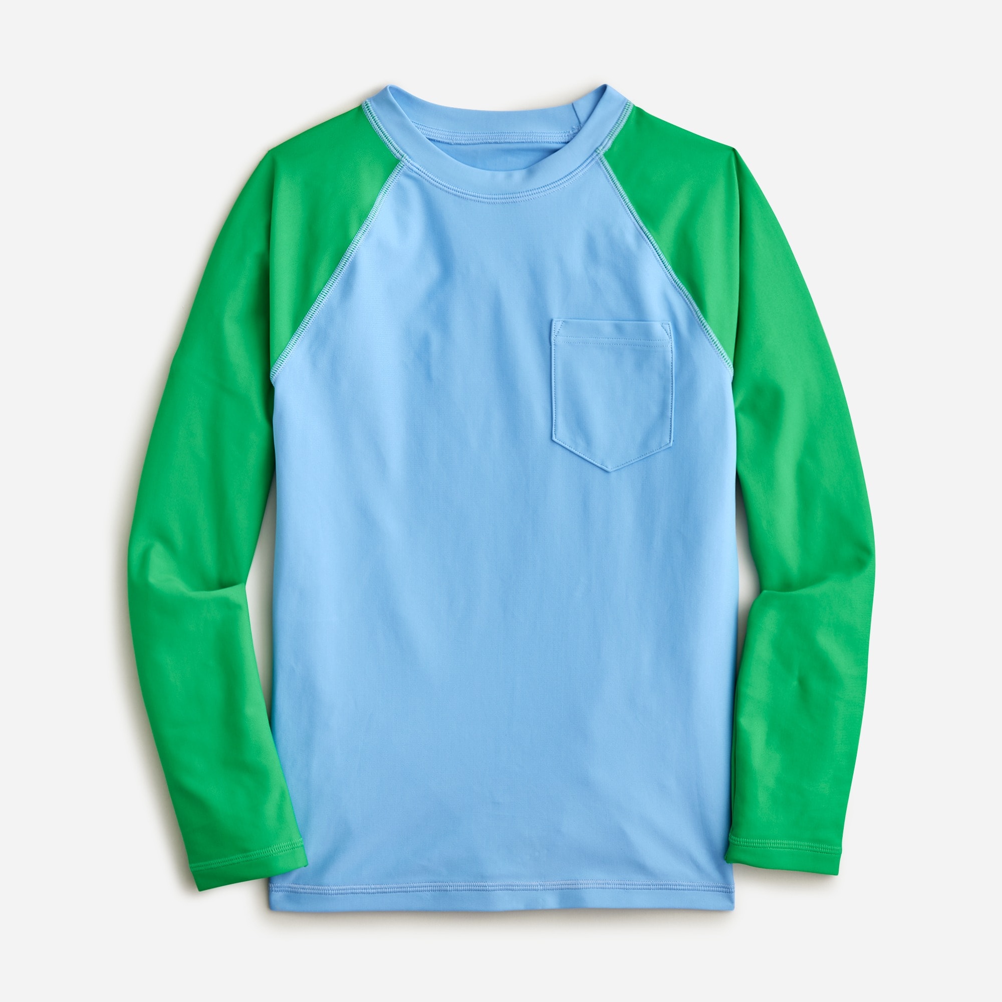 Boys' colorblock rash guard with UPF 50+