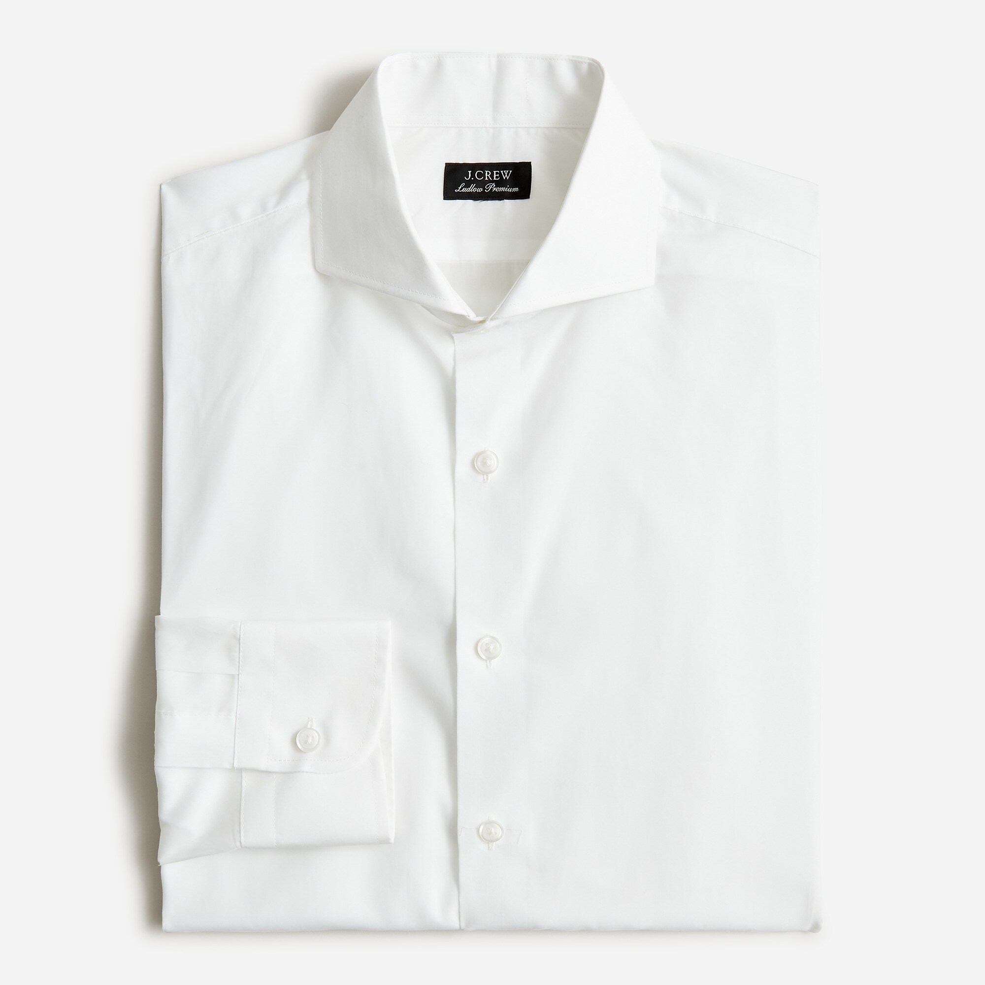 Ludlow Premium fine cotton dress shirt with cutaway collar