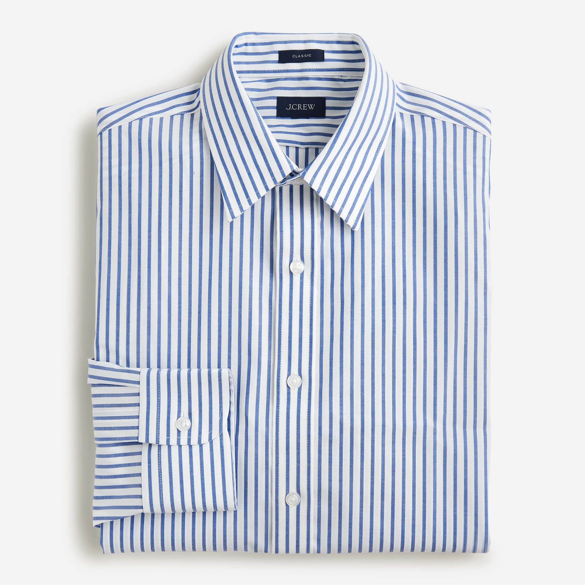 Bowery stretch cotton shirt with point collar