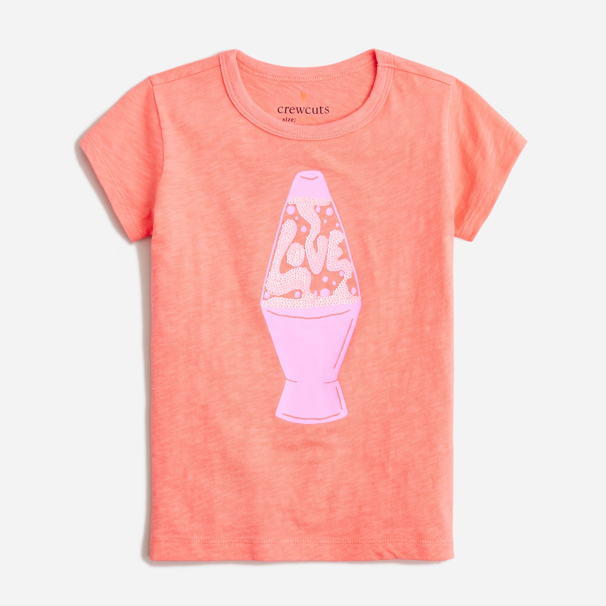 Girls' sequin lava lamp graphic T-shirt