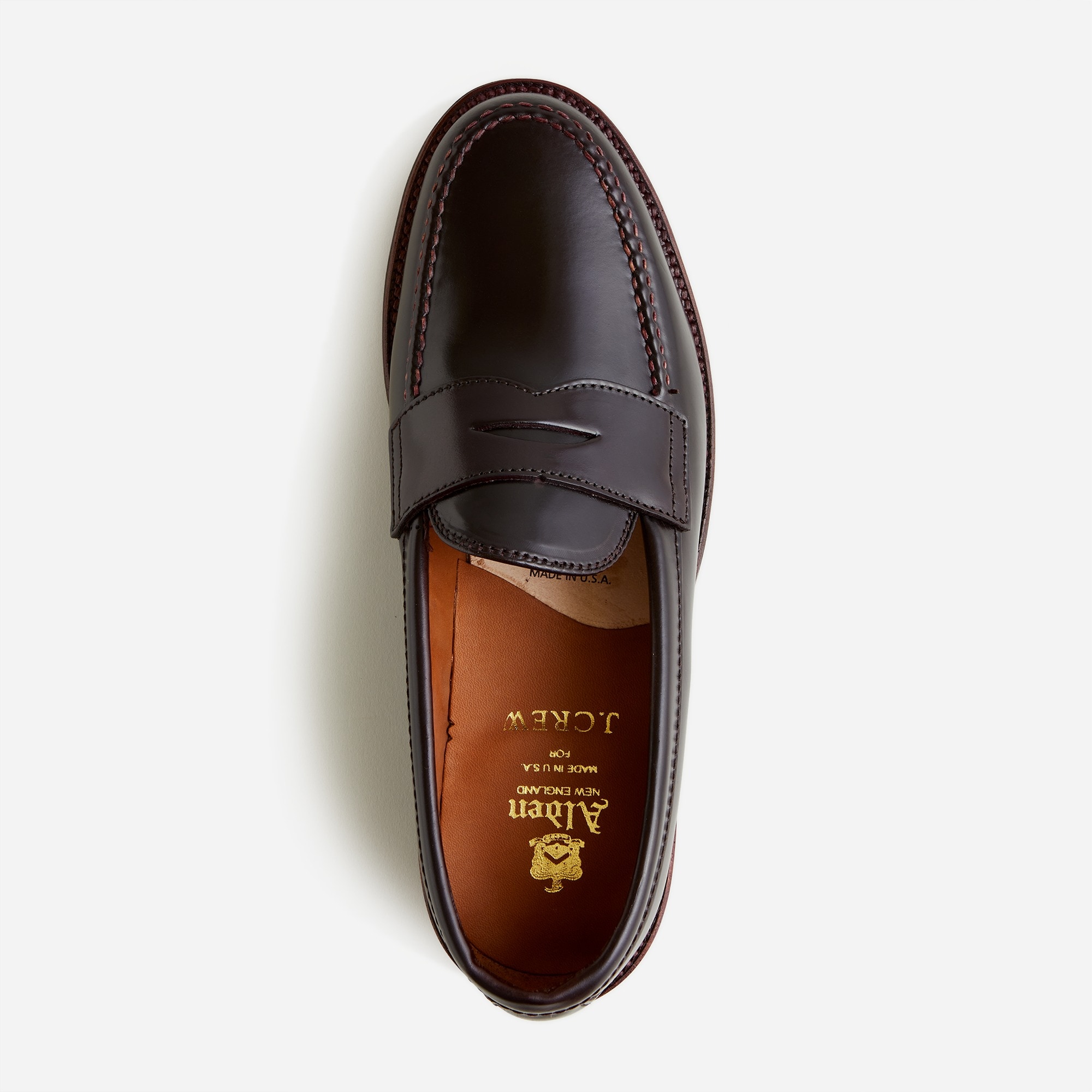 Alden for J.Crew cordovan penny loafers