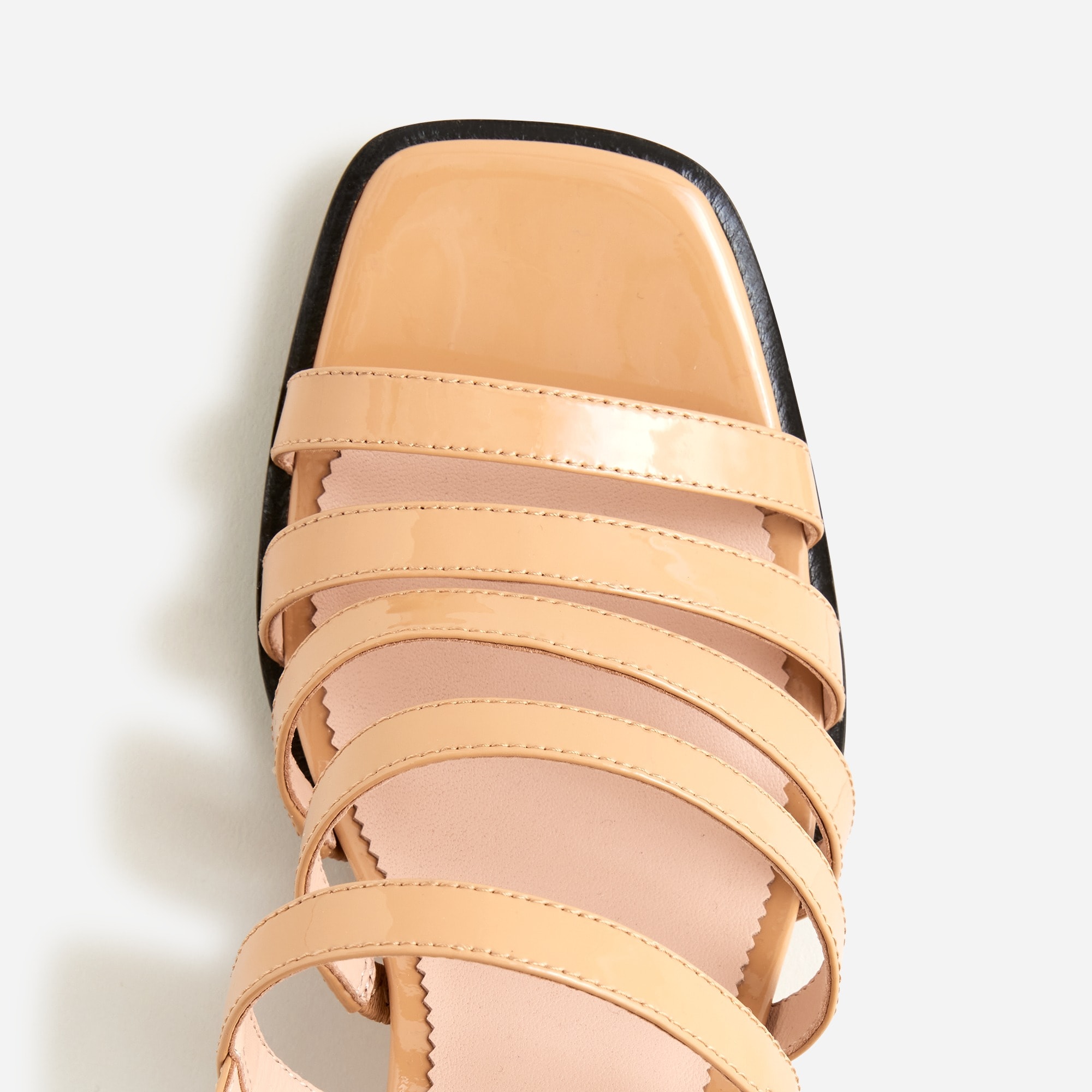 Dylan strappy block-heel sandals in patent leather