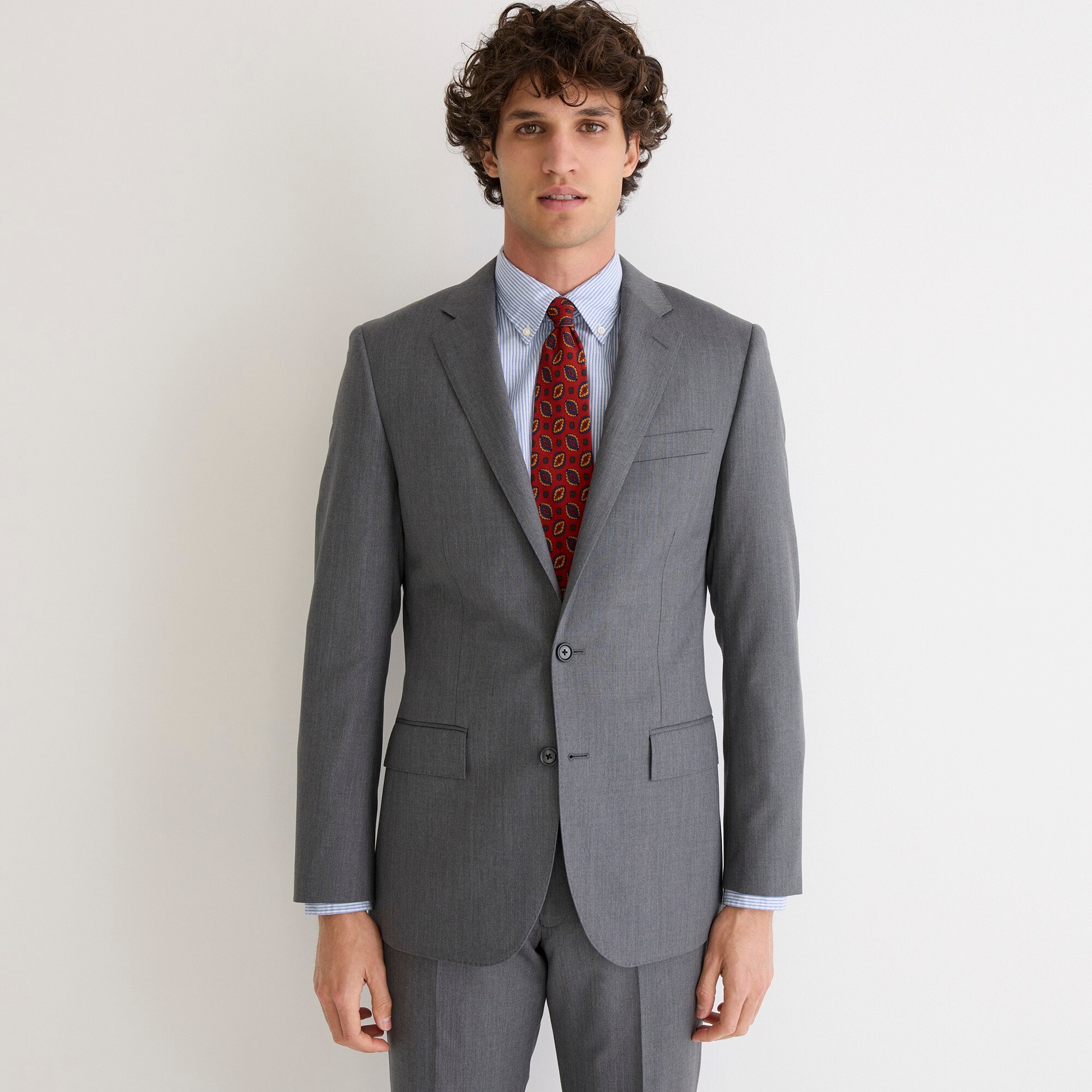 Ludlow Slim-fit suit jacket with double vent in Italian wool
