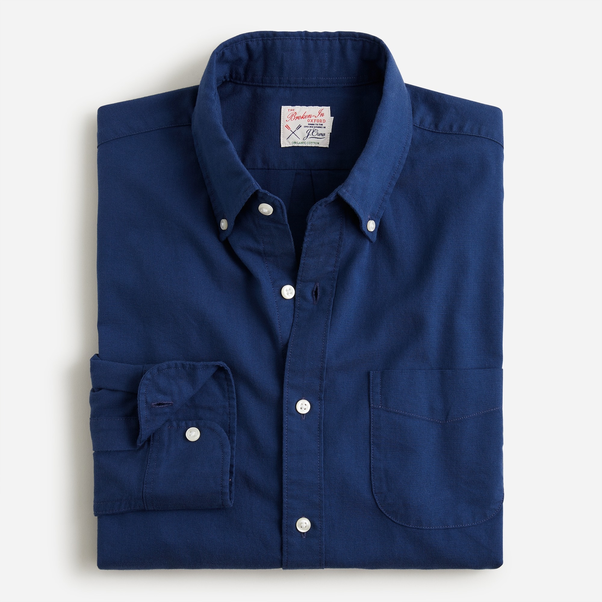 Broken-in organic cotton oxford shirt