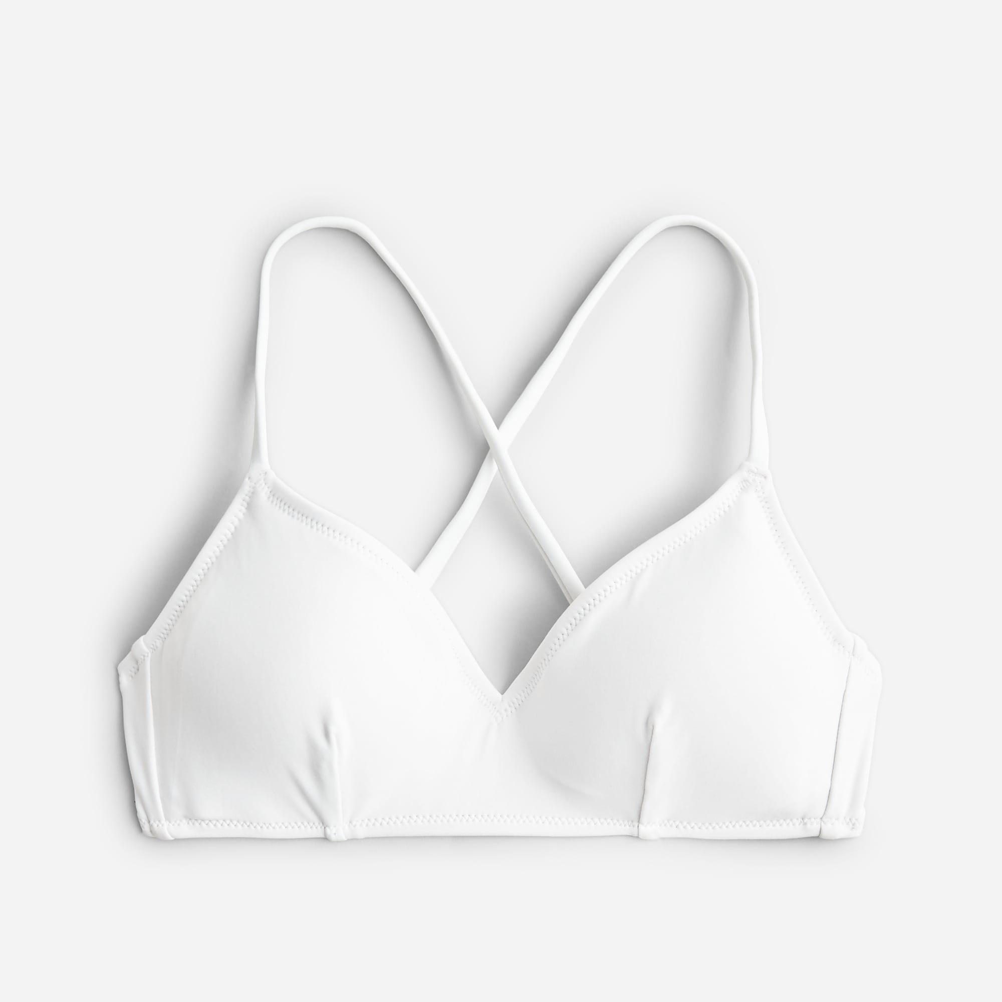 Cross-back french bikini top