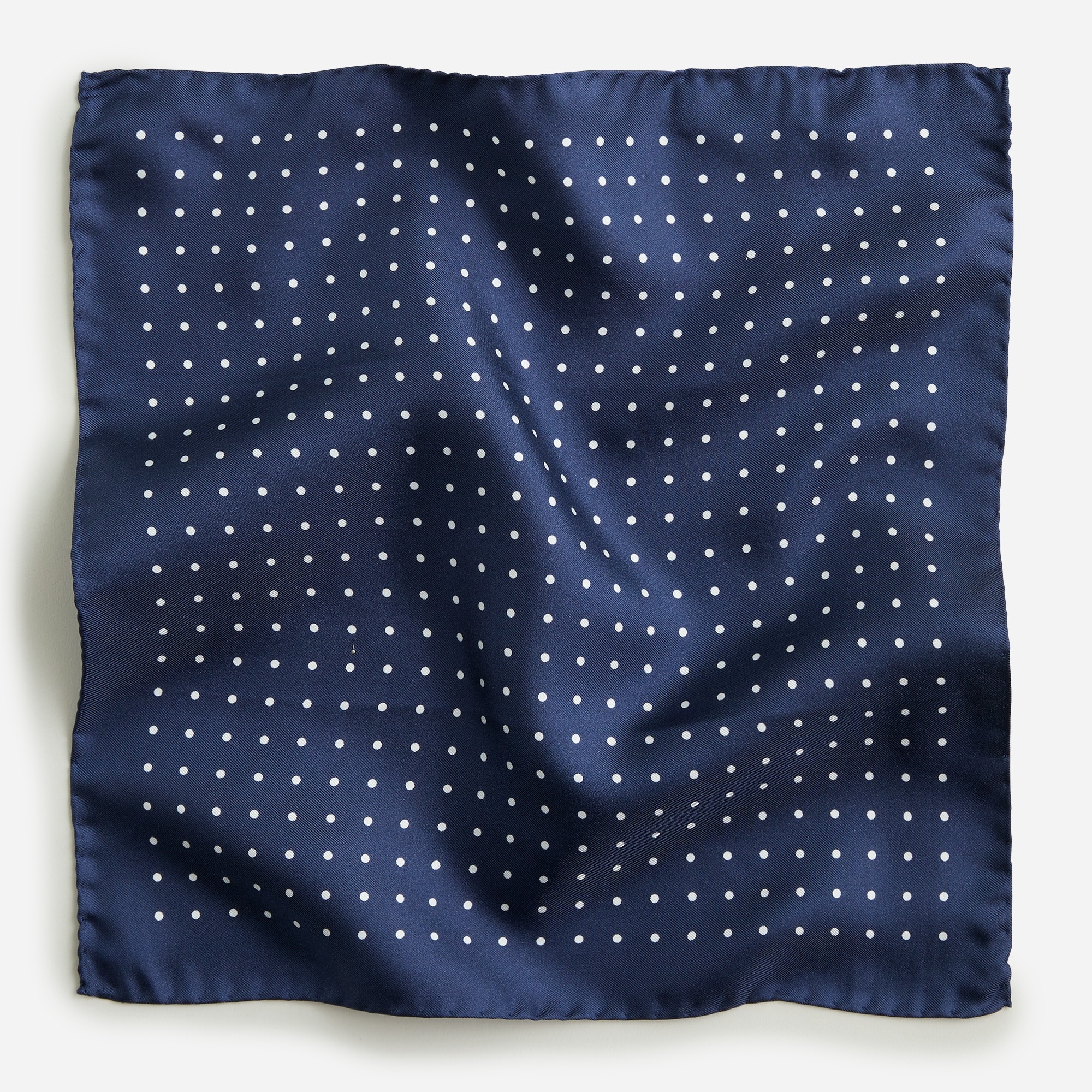Italian silk pocket square in classic dot