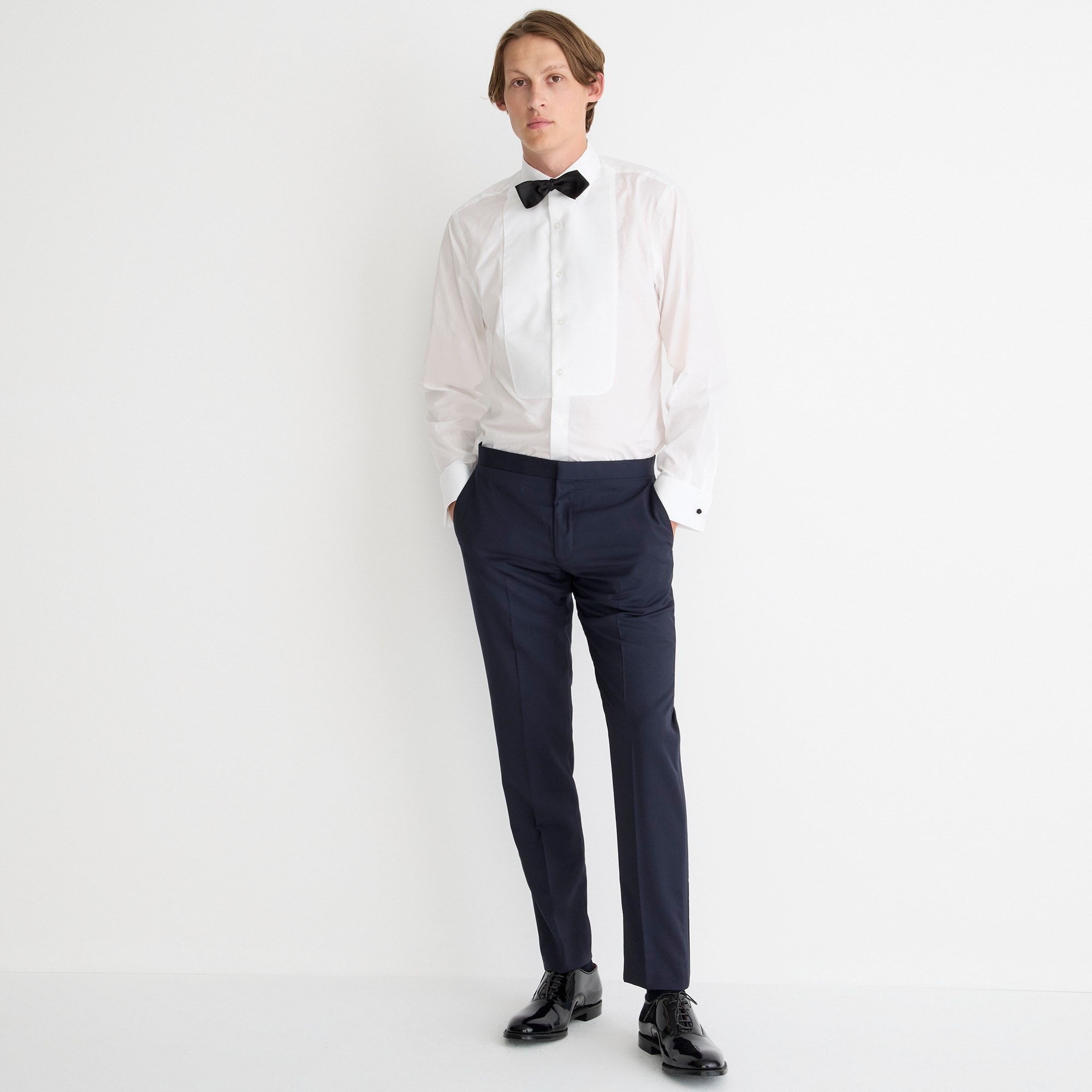 Ludlow Slim-fit tuxedo pant in Italian wool