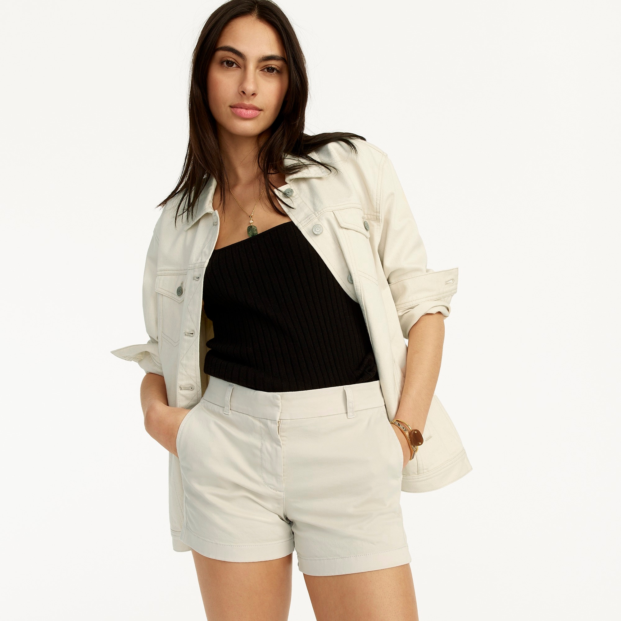 4" stretch chino short